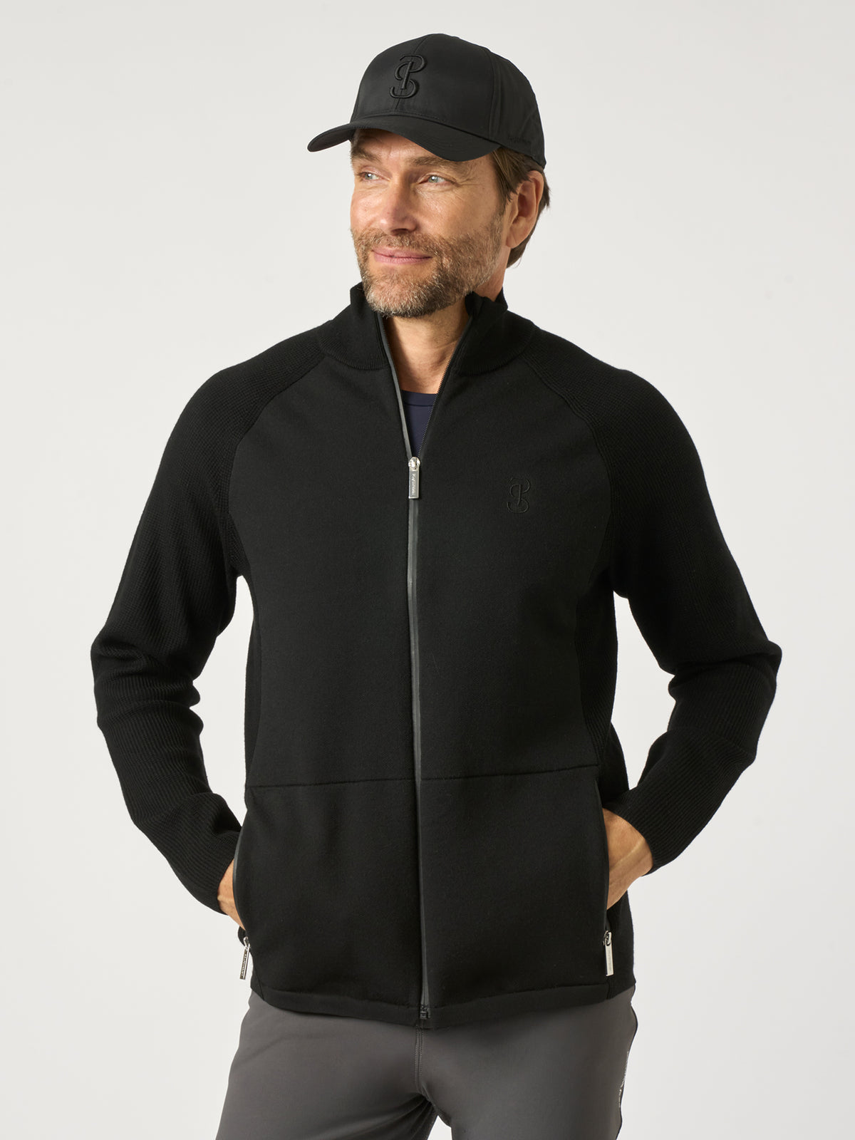 Francisco Knitted Full Zip Black