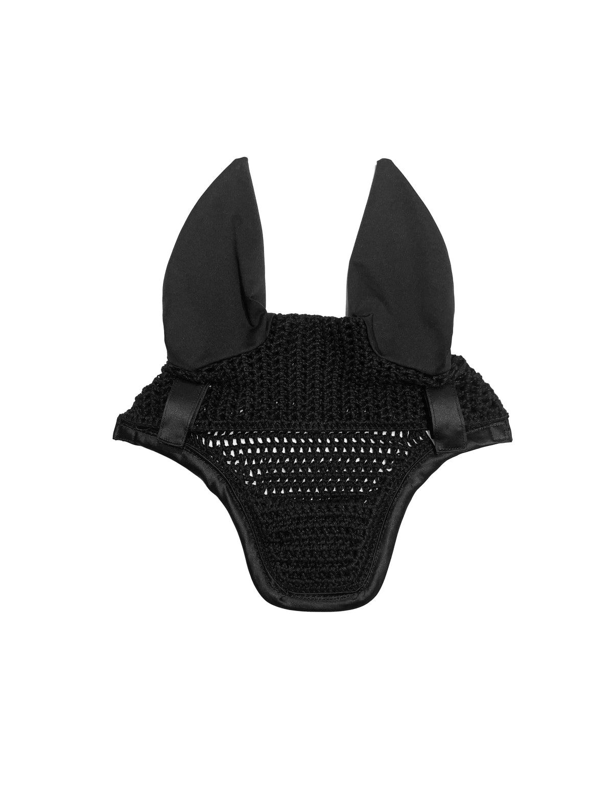 Ear Bonnet Quilted Heart Black