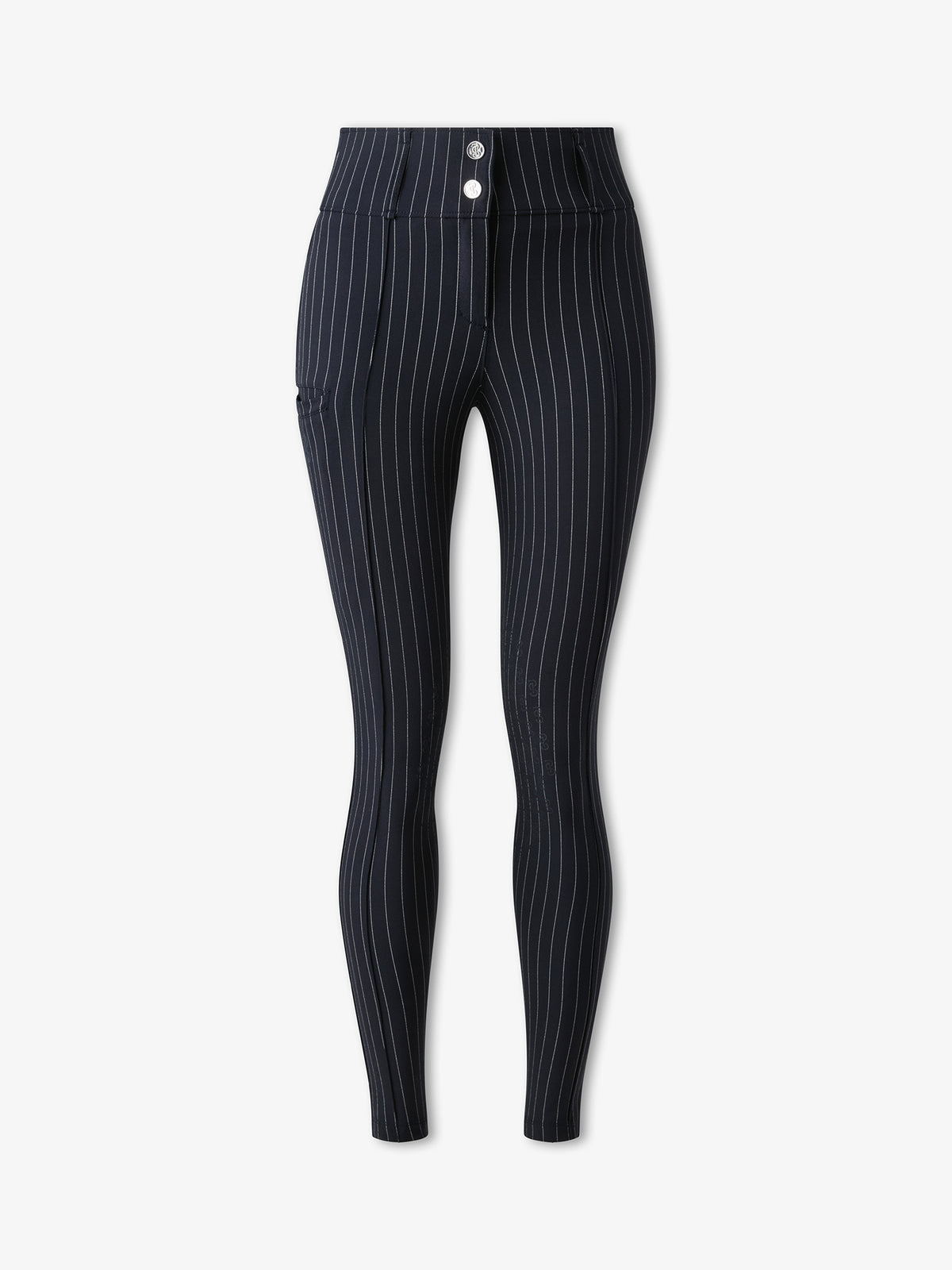 Penny Pinstripe Knee Grip Breeches Navy