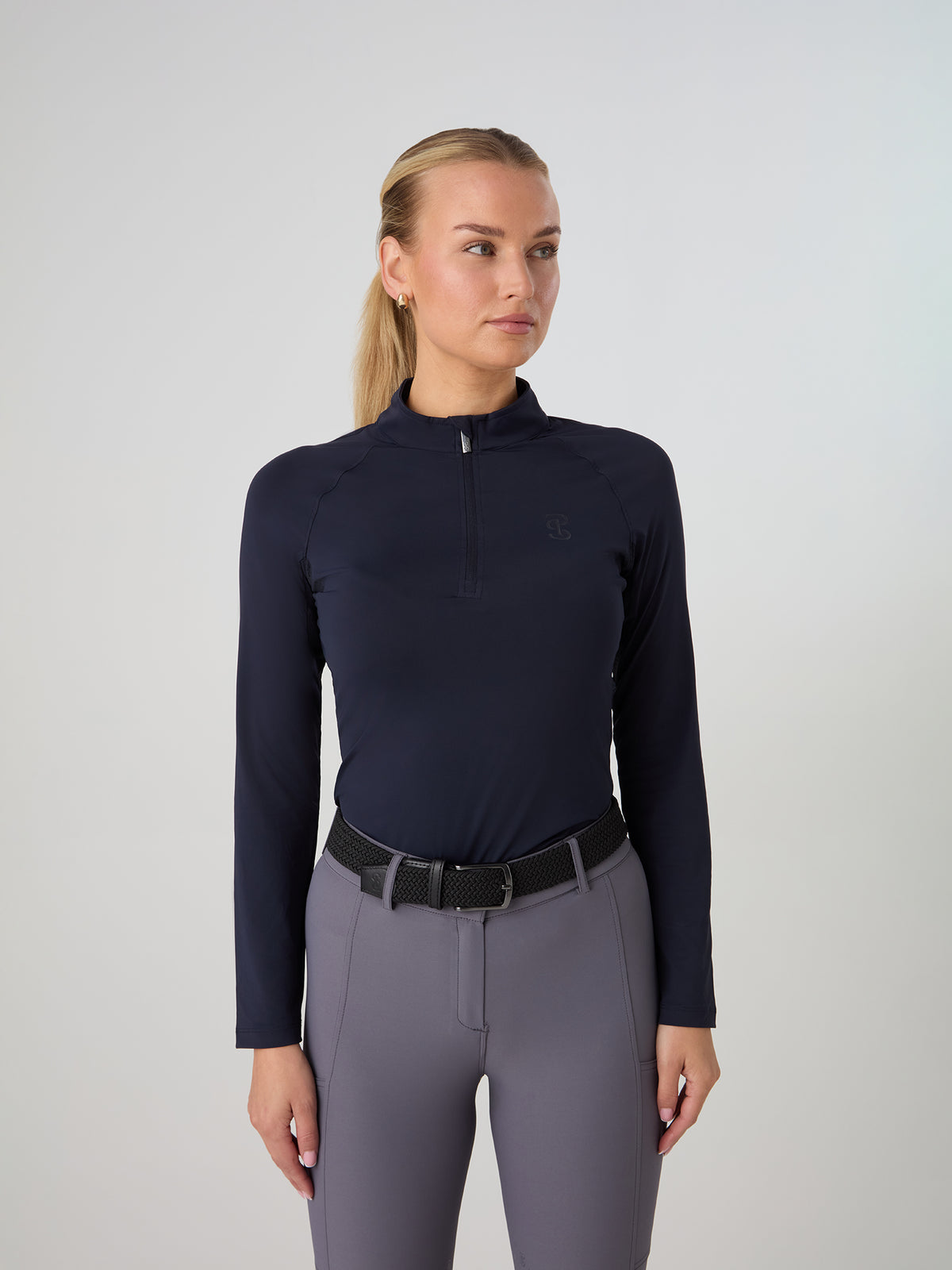 Evelina Long Sleeve Top - Navy