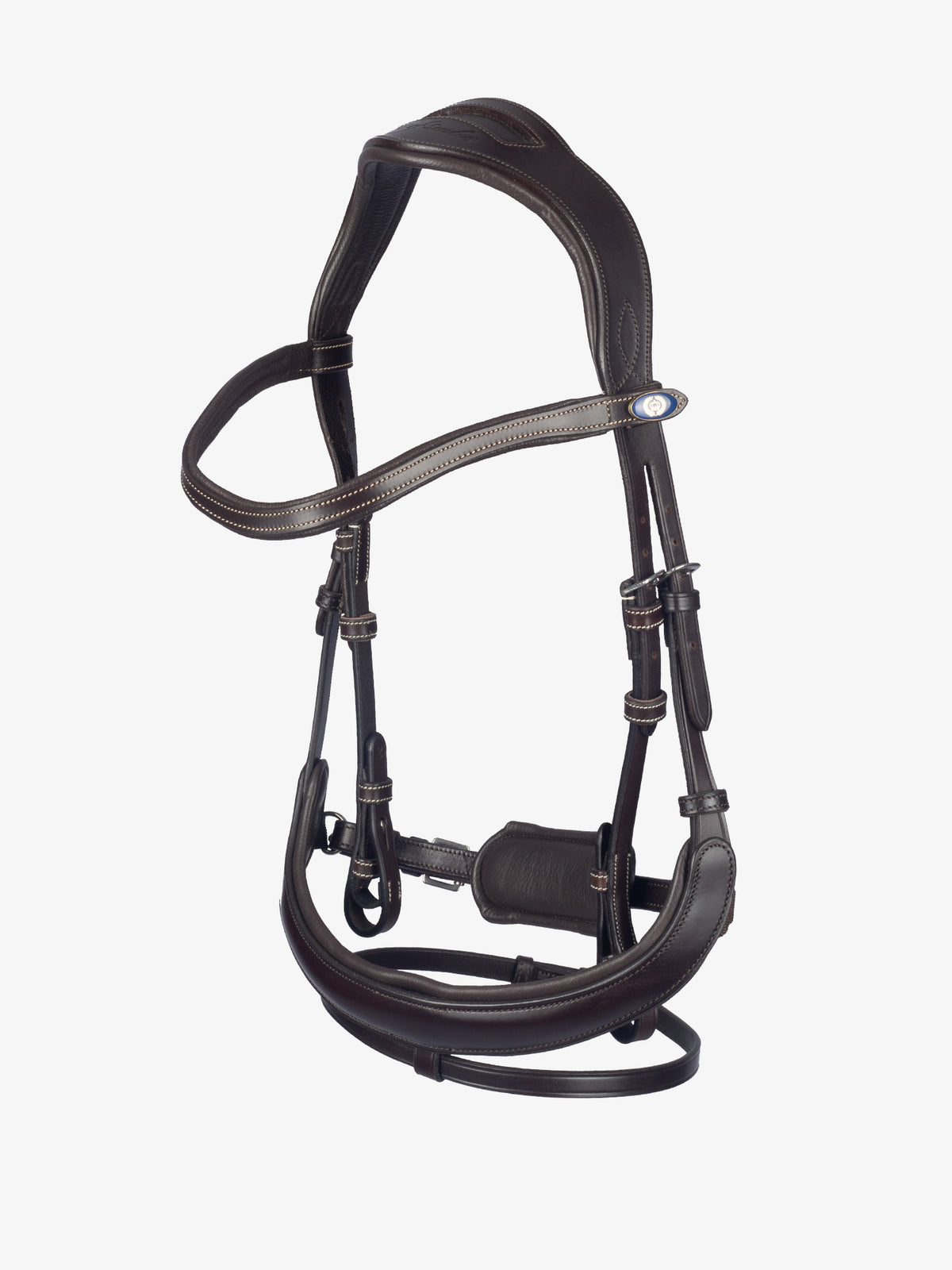 Headpiece Snaffle Relief D Brown Leather