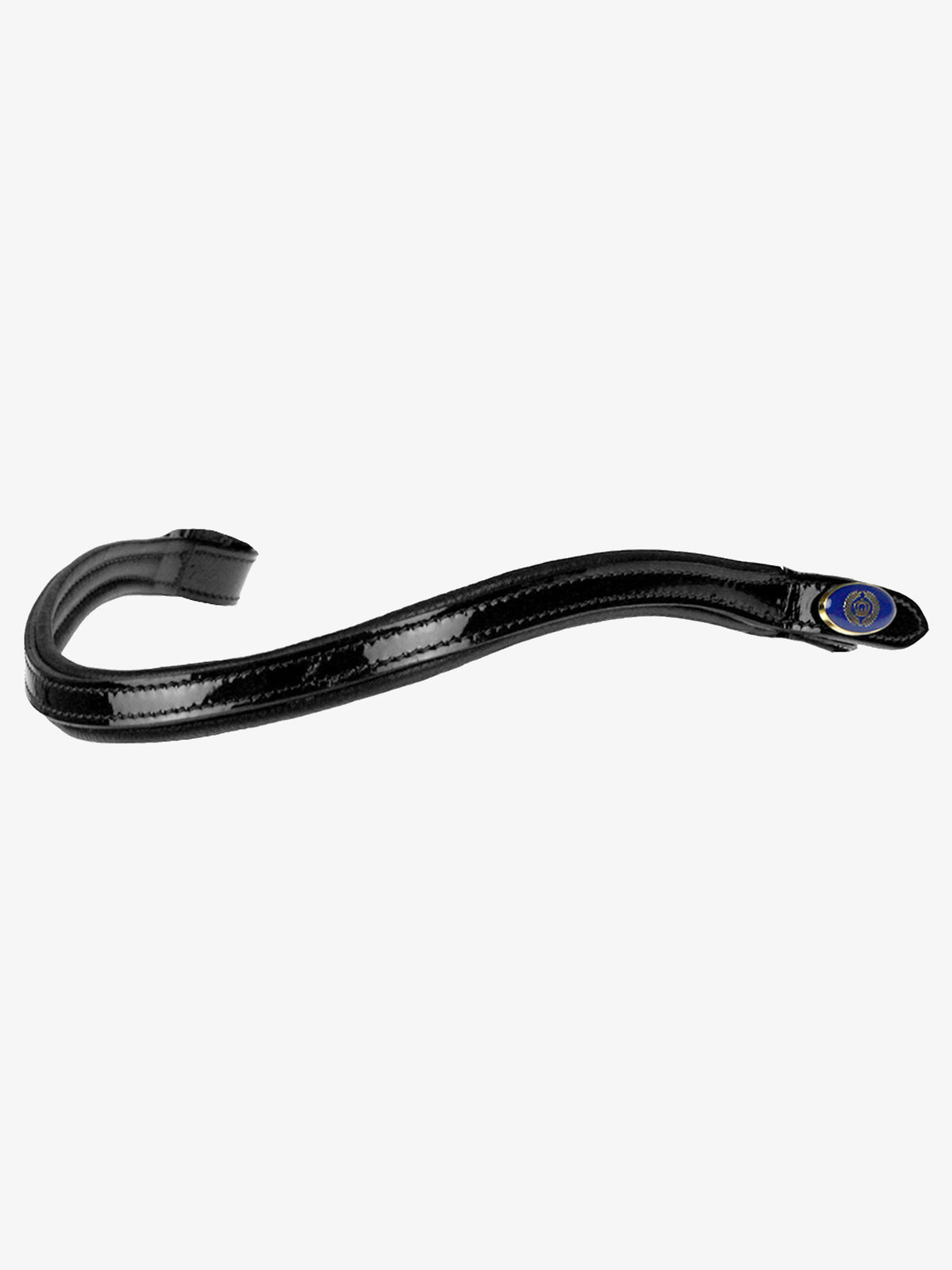 Browband U-Shape Lacquered Black Leather