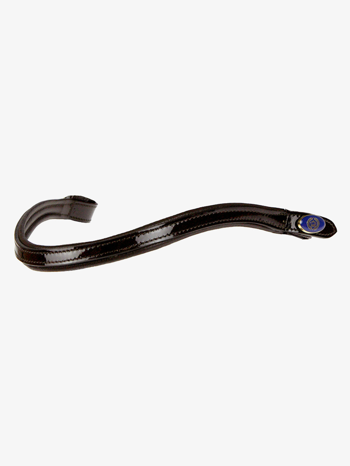 Browband U-Shape Lacquered Brown Leather