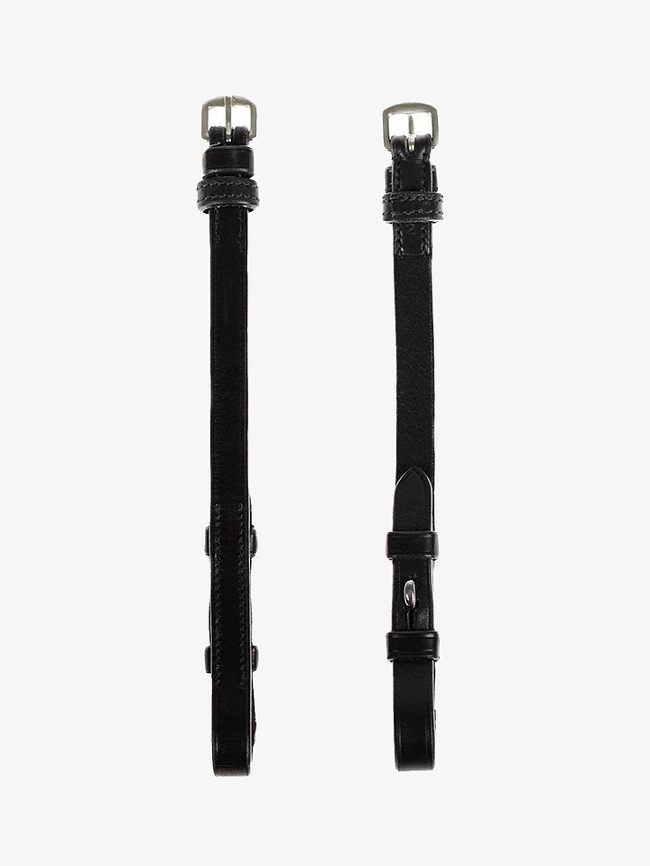 Cheekpiece Flat w/ French Hook + Selectable Cradles, Black Stitching Black Leather