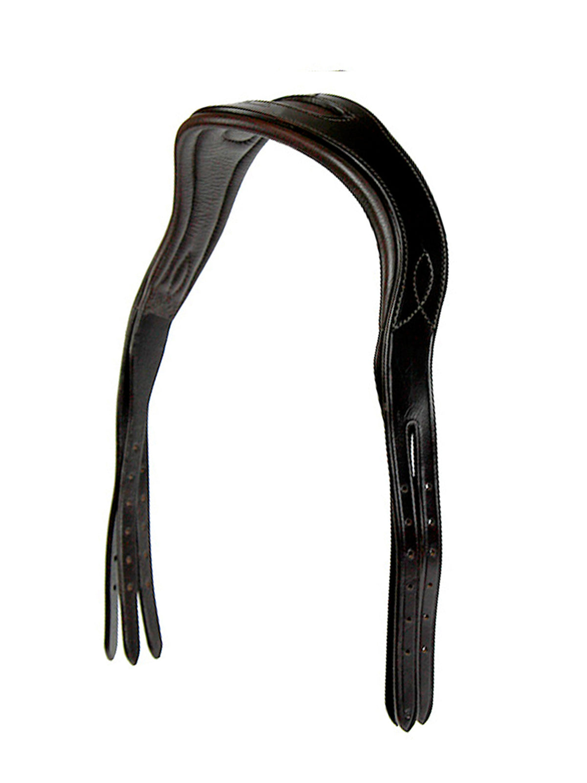 Headpiece Double Relief Black Leather