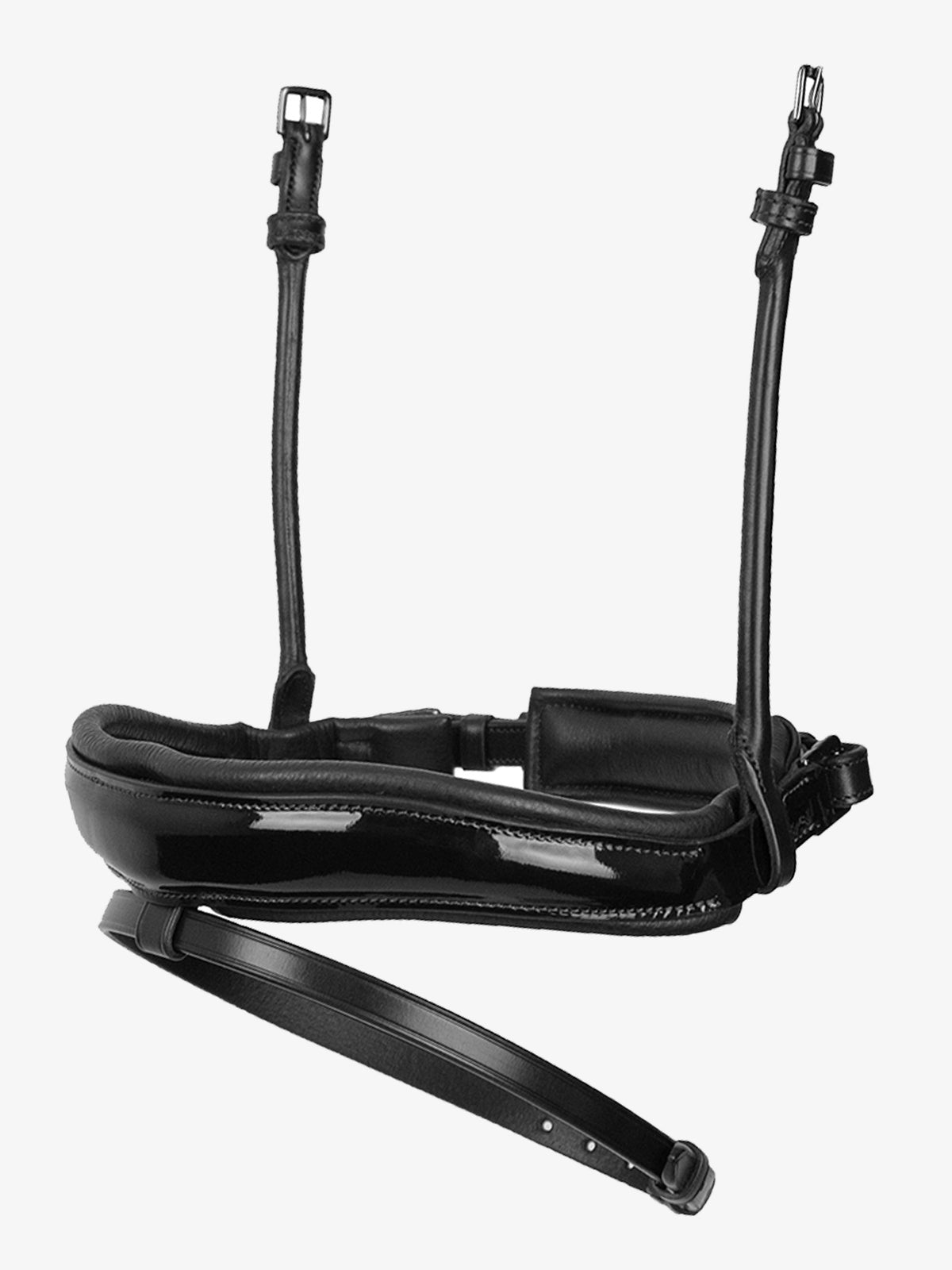Noseband Flying Change Deluxe Black Leather