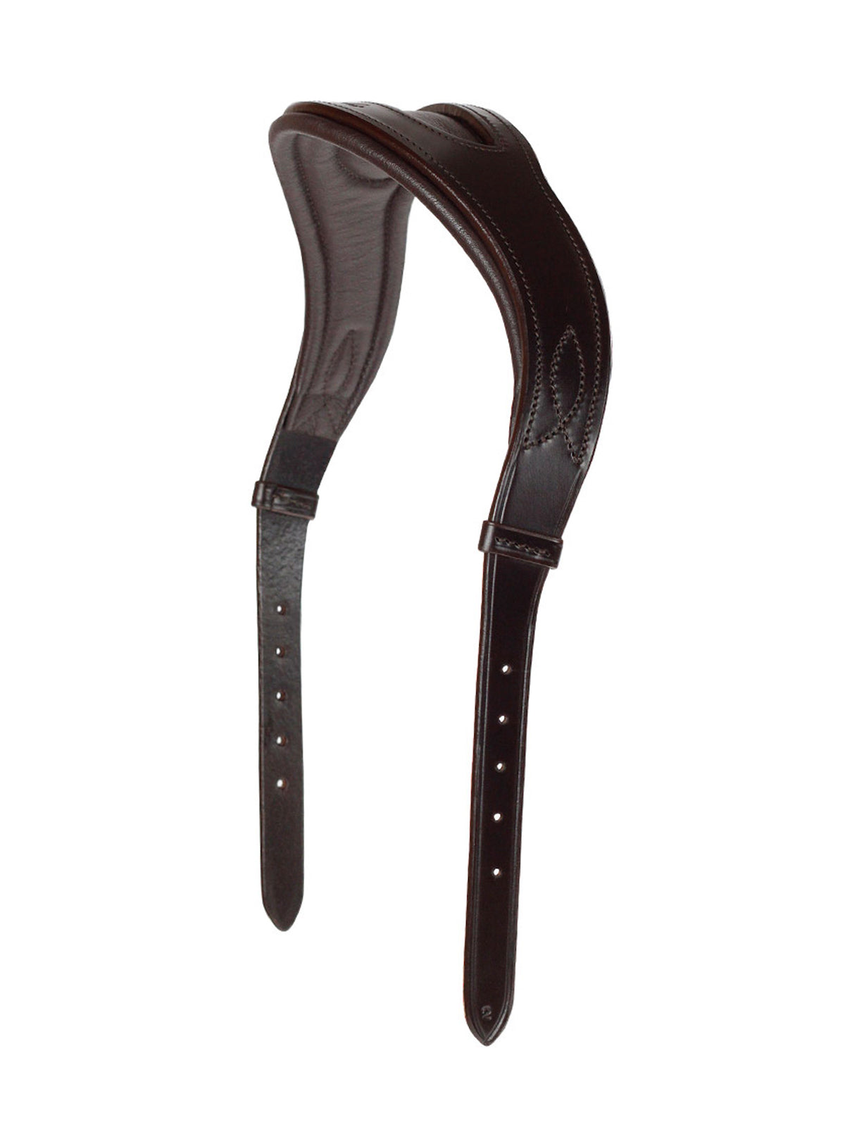 Headpiece Single Relief Brown Leather