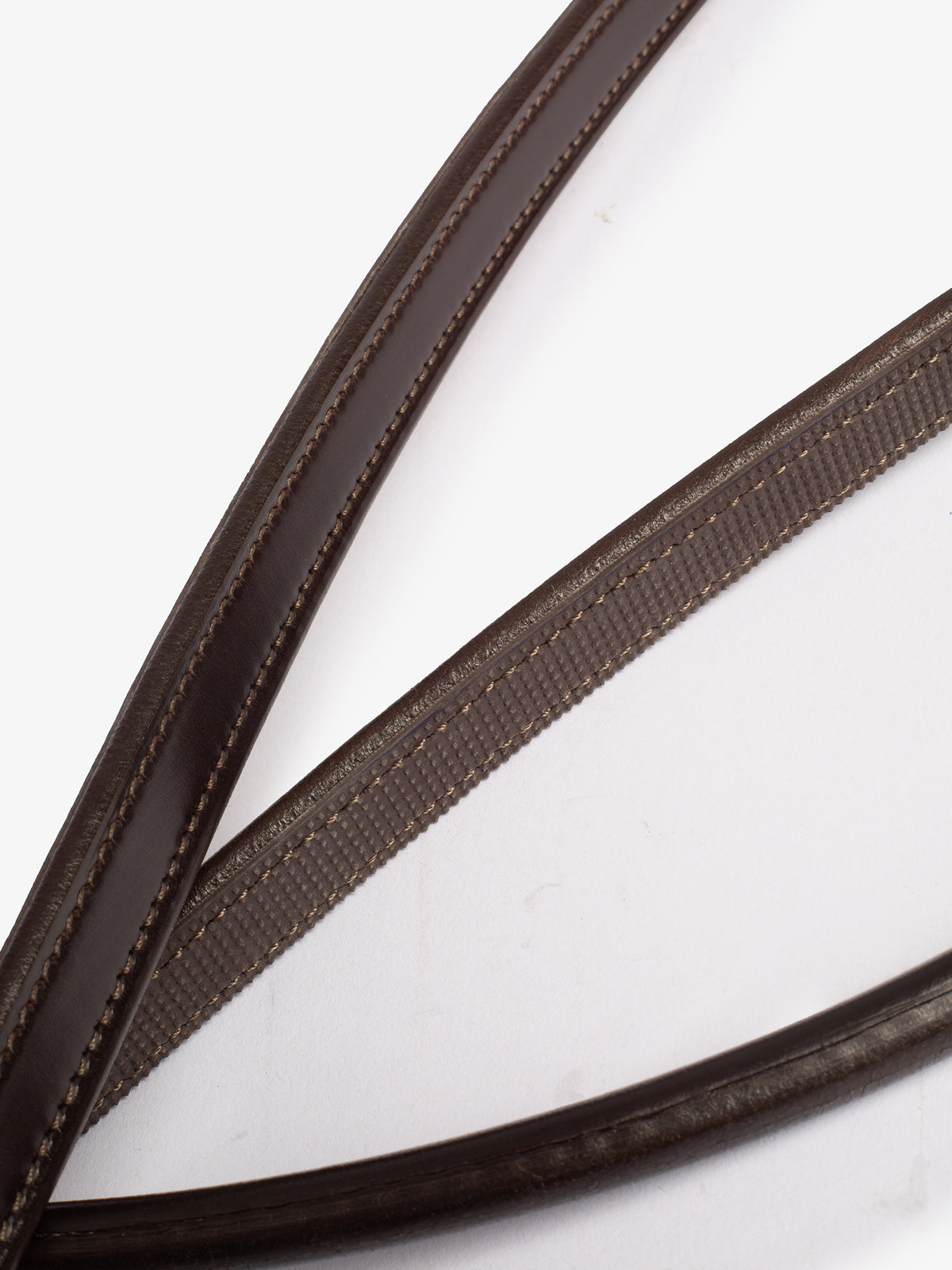 Reins Round Stitched 16mm Supergrip Brown Leather