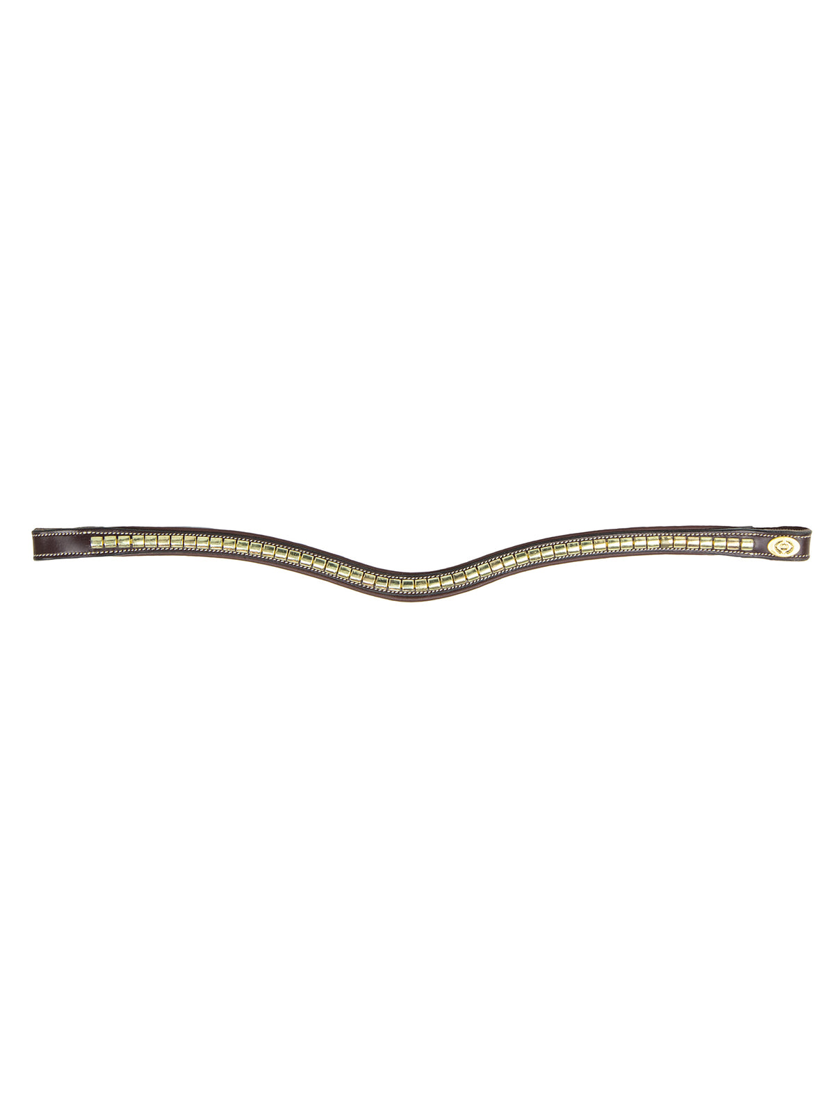 Browband Gold Clincher Pro Brown Leather