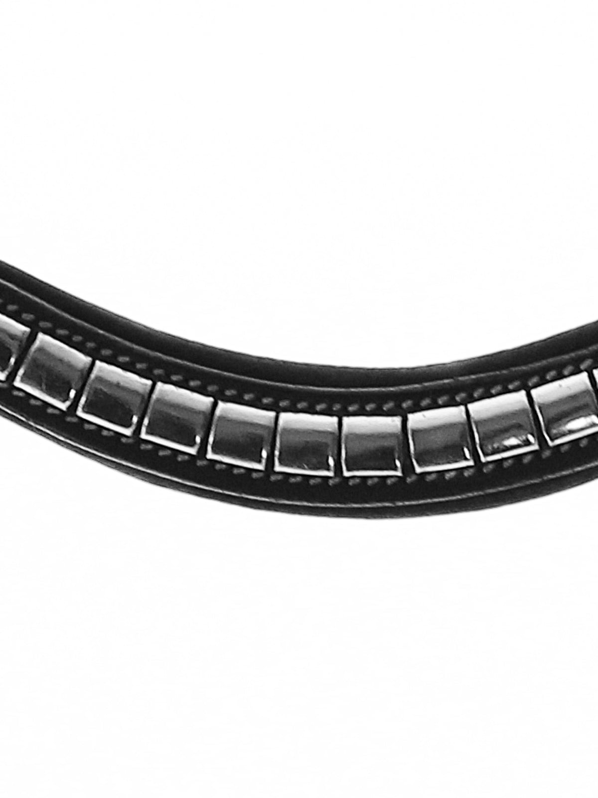 Browband Silver Clincher Pro Black Leather