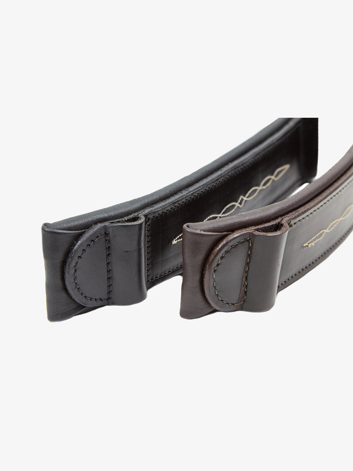 Noseplate High Jump Fancy Stitches Black Leather