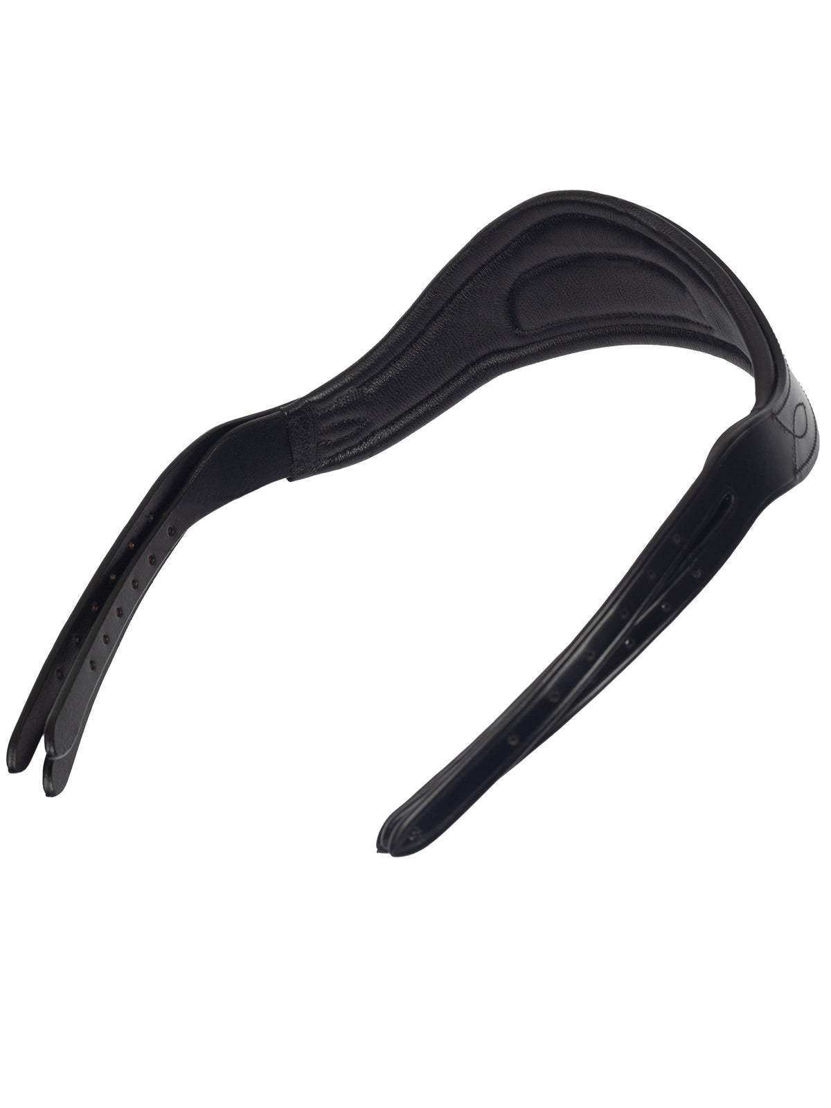 Headpiece Medium w/ Patent Piping Black Leather
