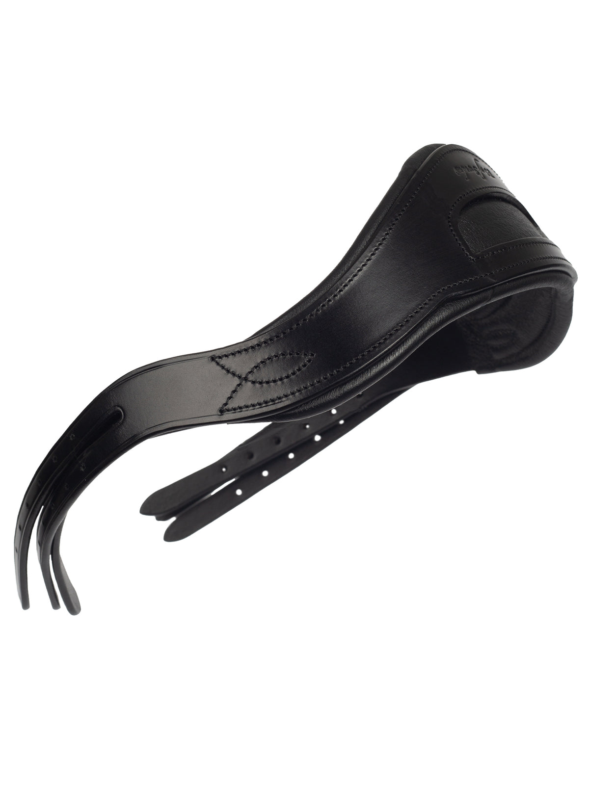 Headpiece Medium w/ Patent Piping Black Leather