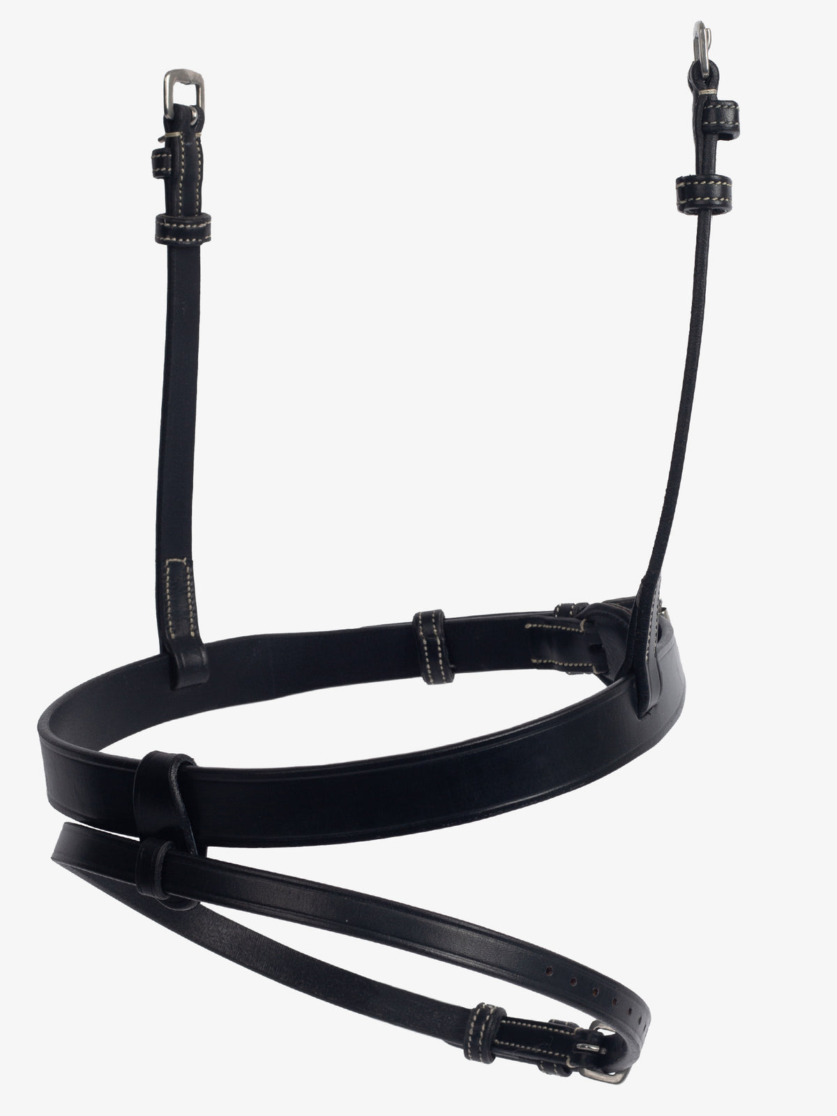 Noseband Flat Out PRO - Black Leather