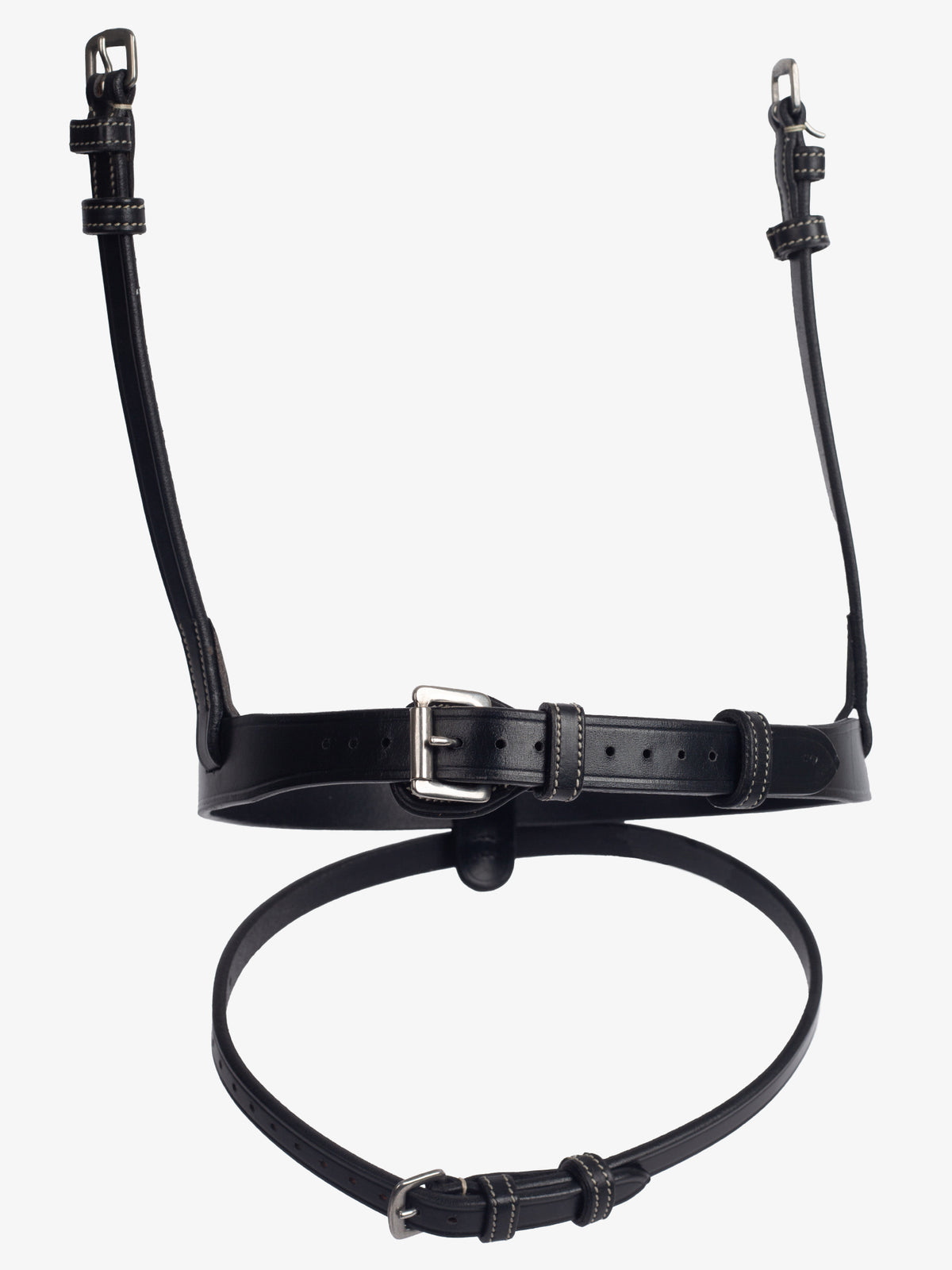 Noseband Flat Out PRO - Black Leather