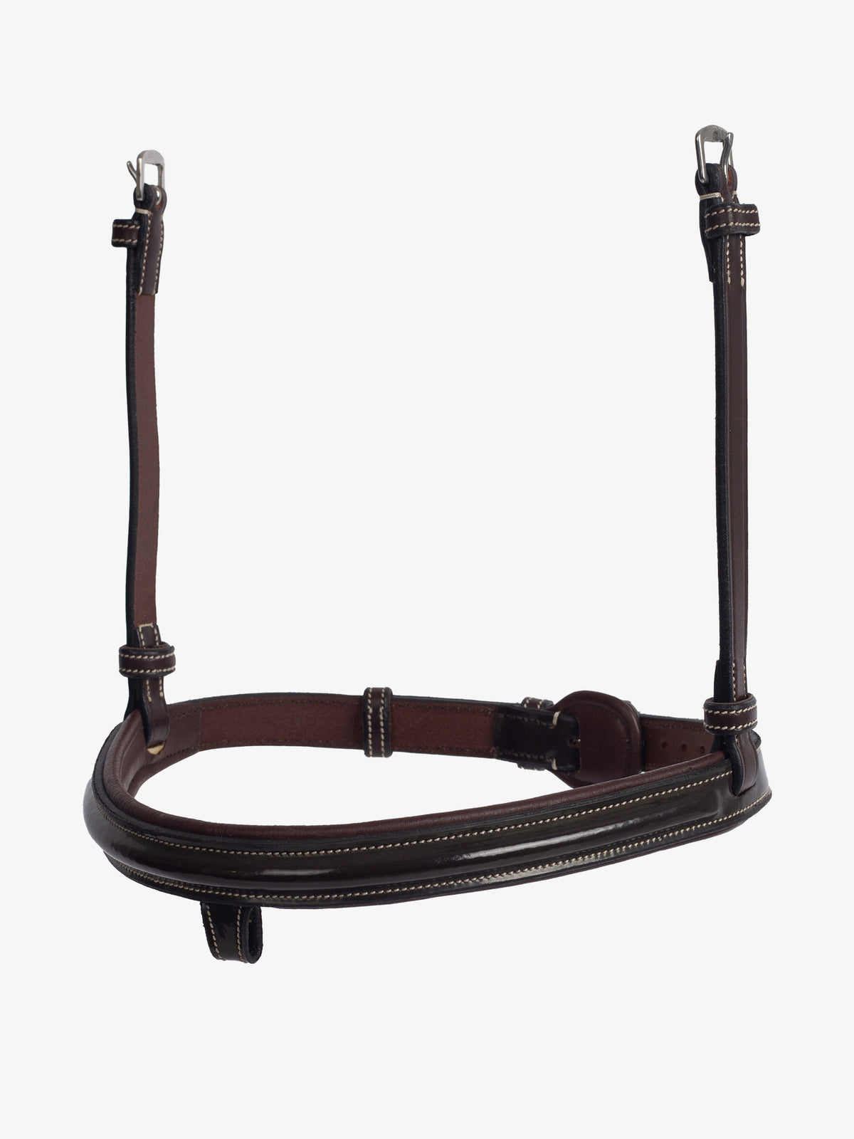 Noseband Lacquered PRO - Brown Leather