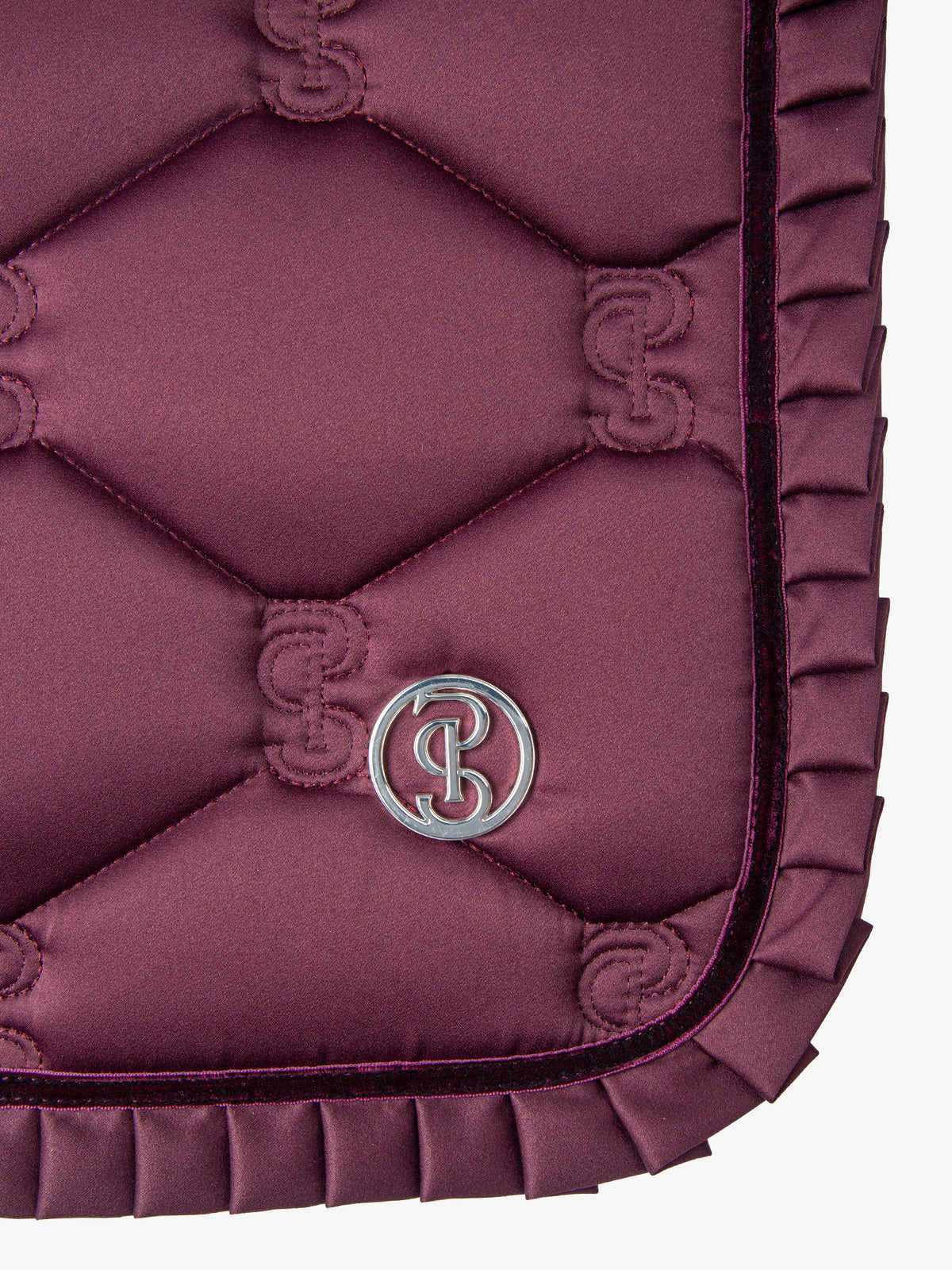 Saddle Pad Dressage Ruffle Plum