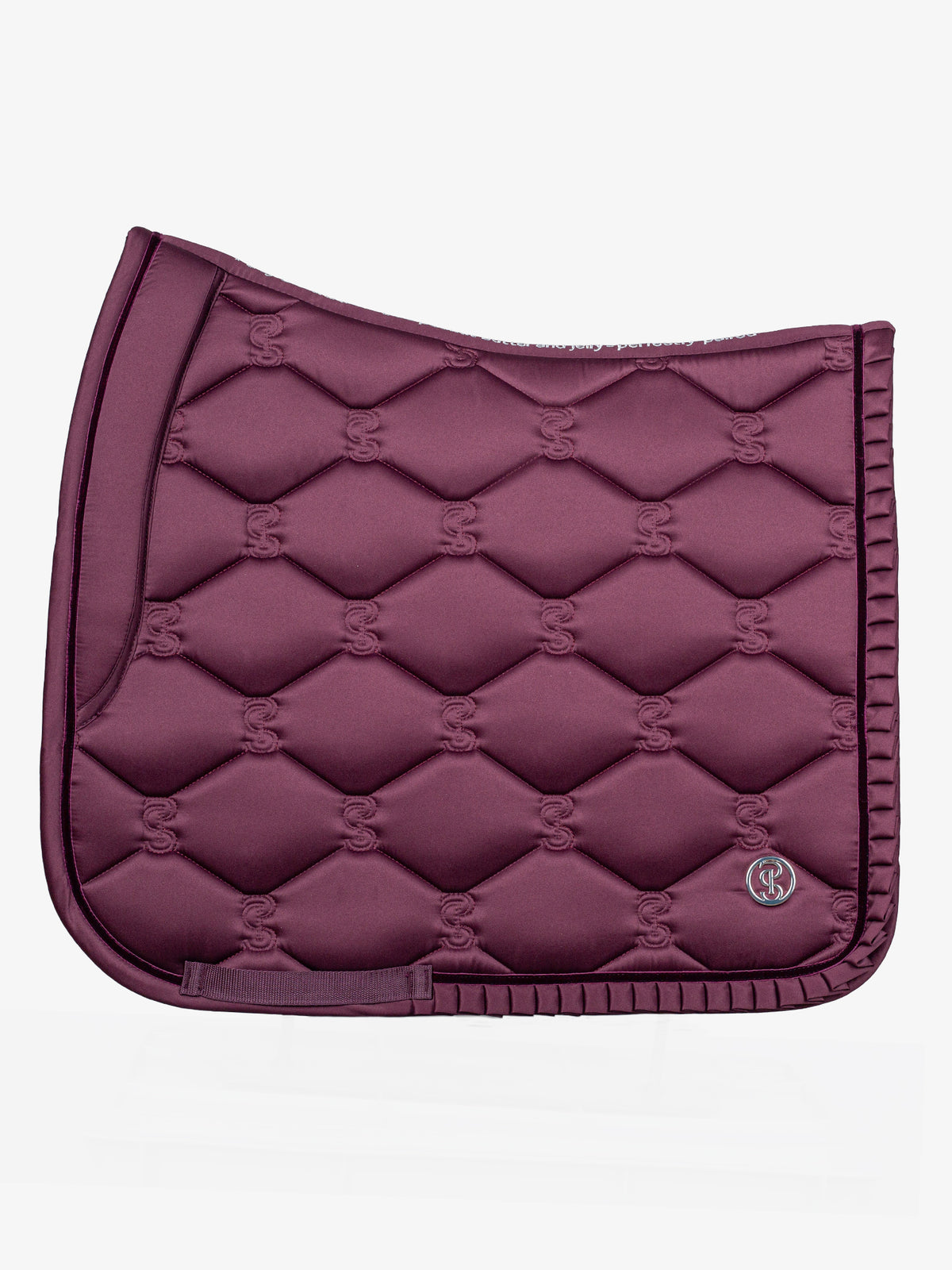 Saddle Pad Dressage Ruffle Plum