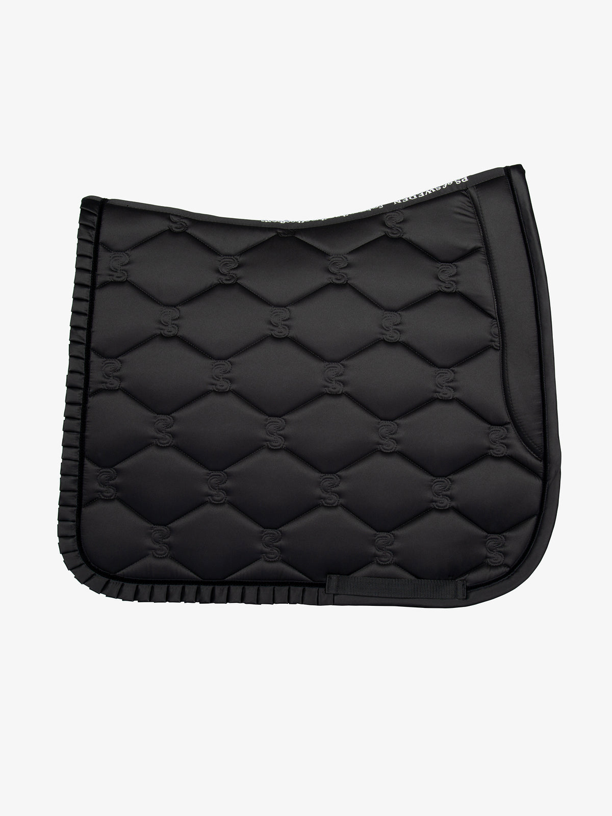 Saddle Pad Dressage Ruffle Black