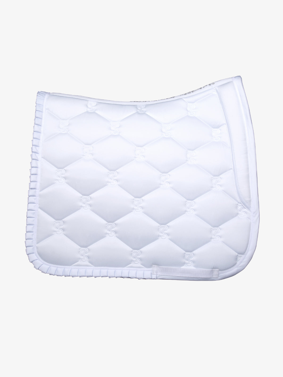 Saddle Pad Dressage Ruffle White