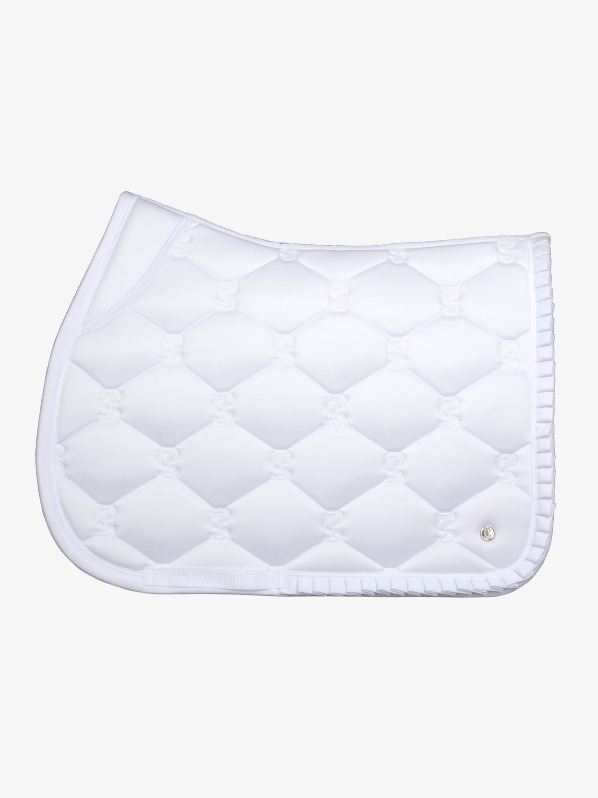 Saddle Pad Jump Ruffle - White