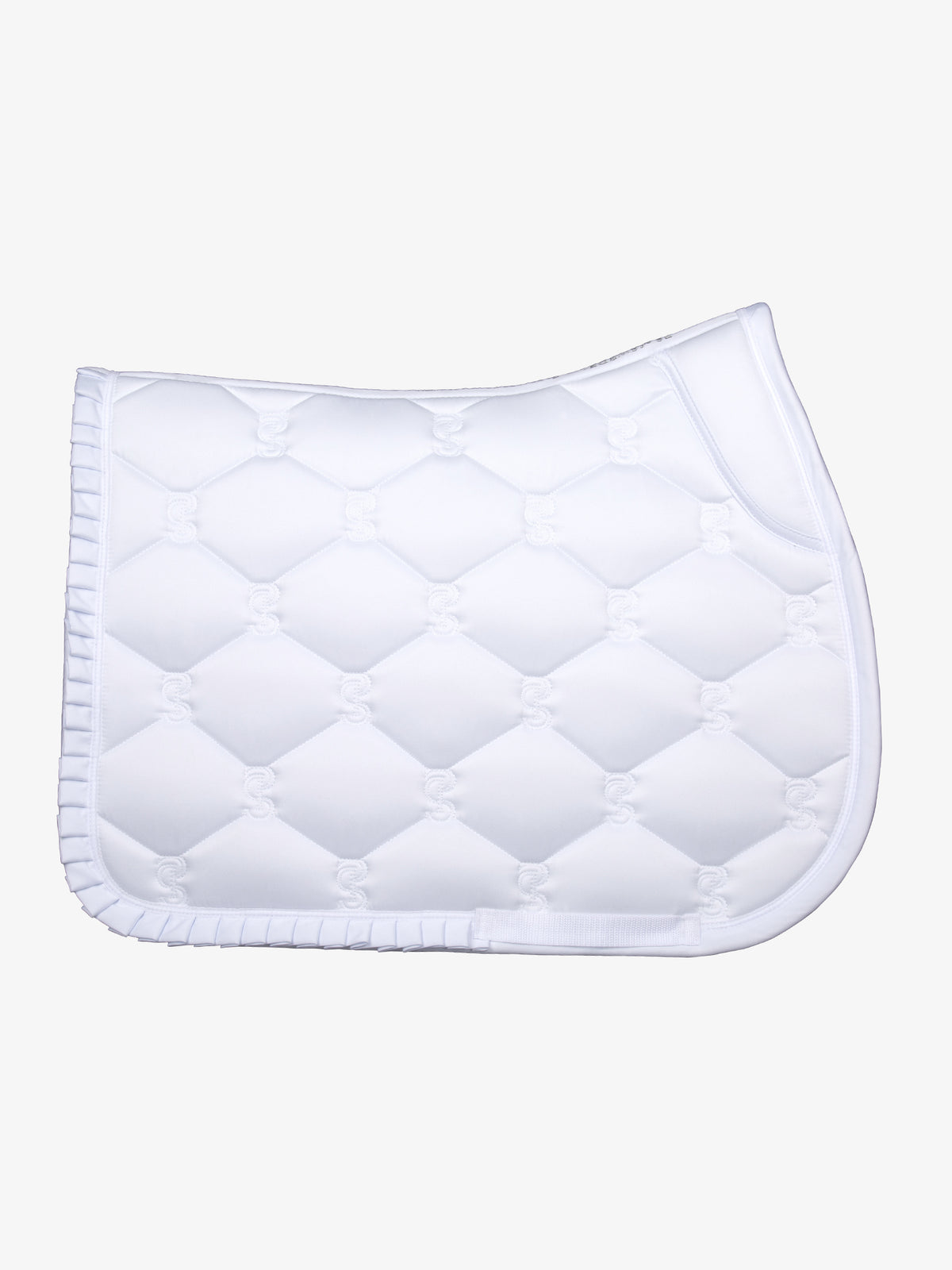 Saddle Pad Jump Ruffle - White