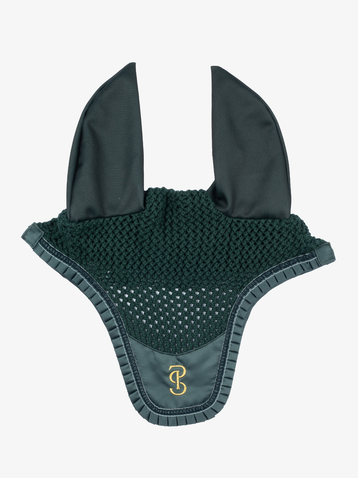 Ear Bonnet Ruffle Midnight green