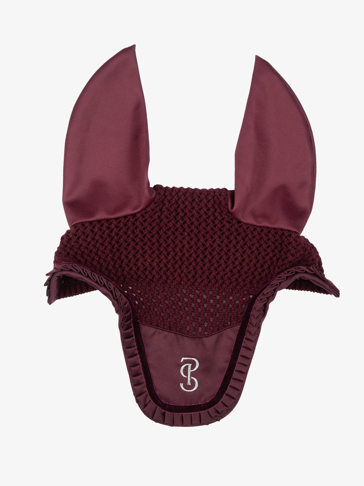 Ear Bonnet Ruffle Plum