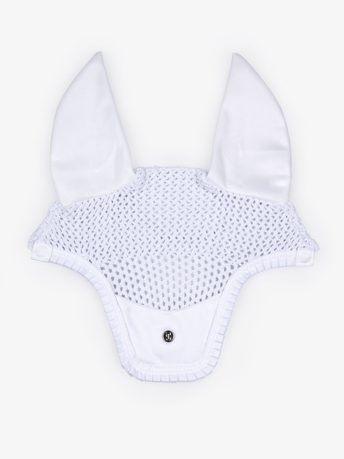Ear Bonnet Ruffle White