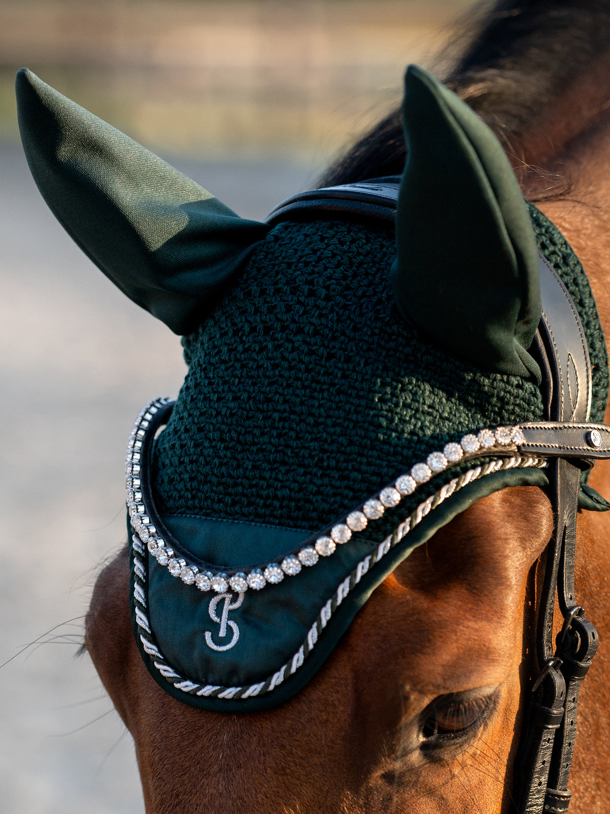 Ear Bonnet Signature Midnight green