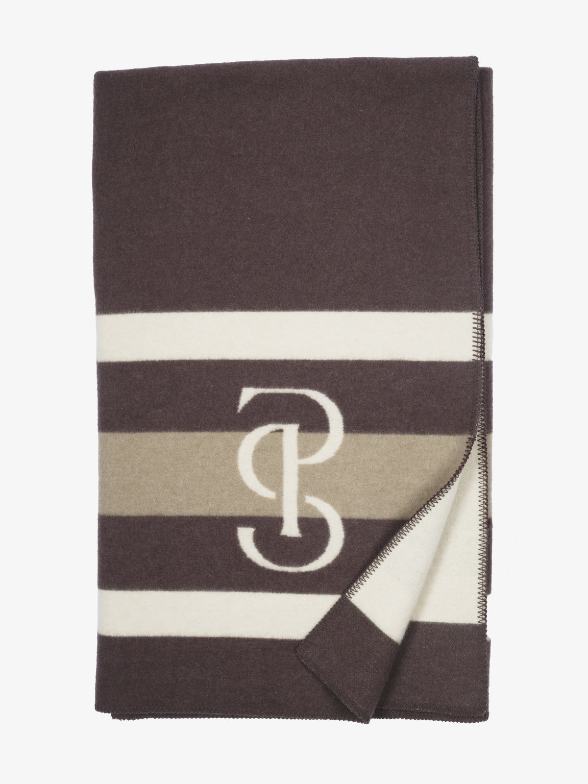 Striped Wool Blanket Coffee