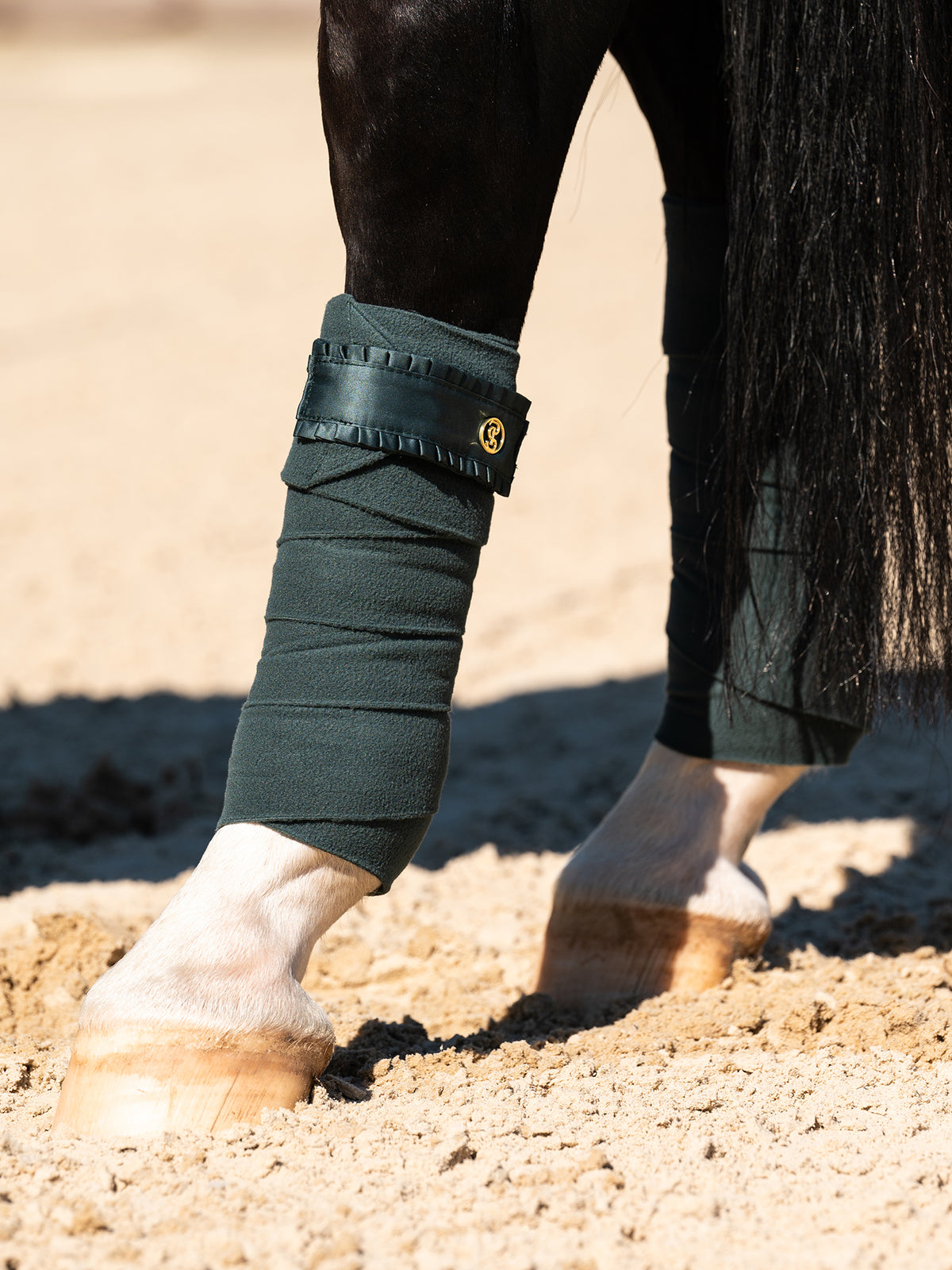 Polos Ruffle Midnight green