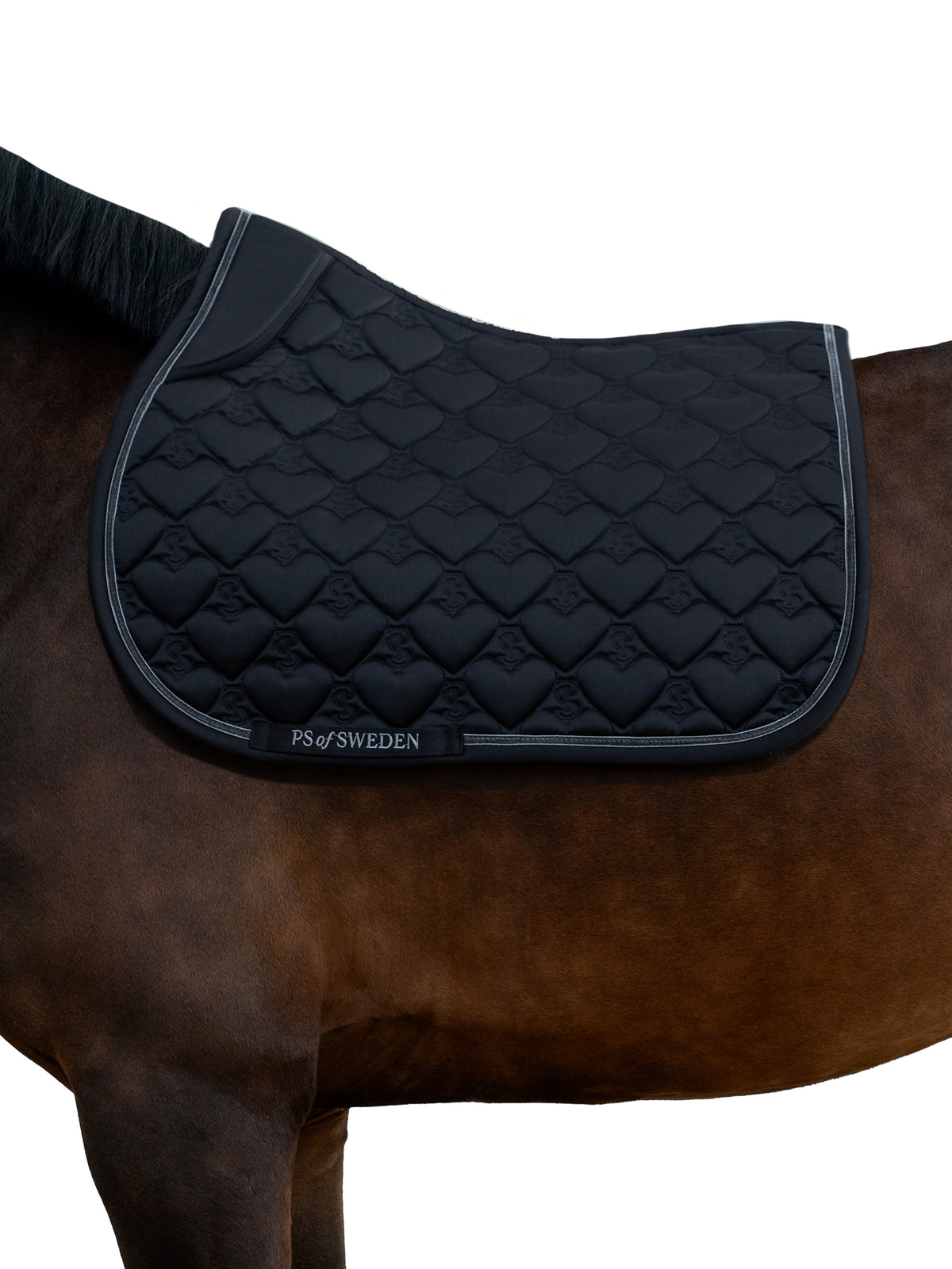 Saddle Pad Heart Jump Black