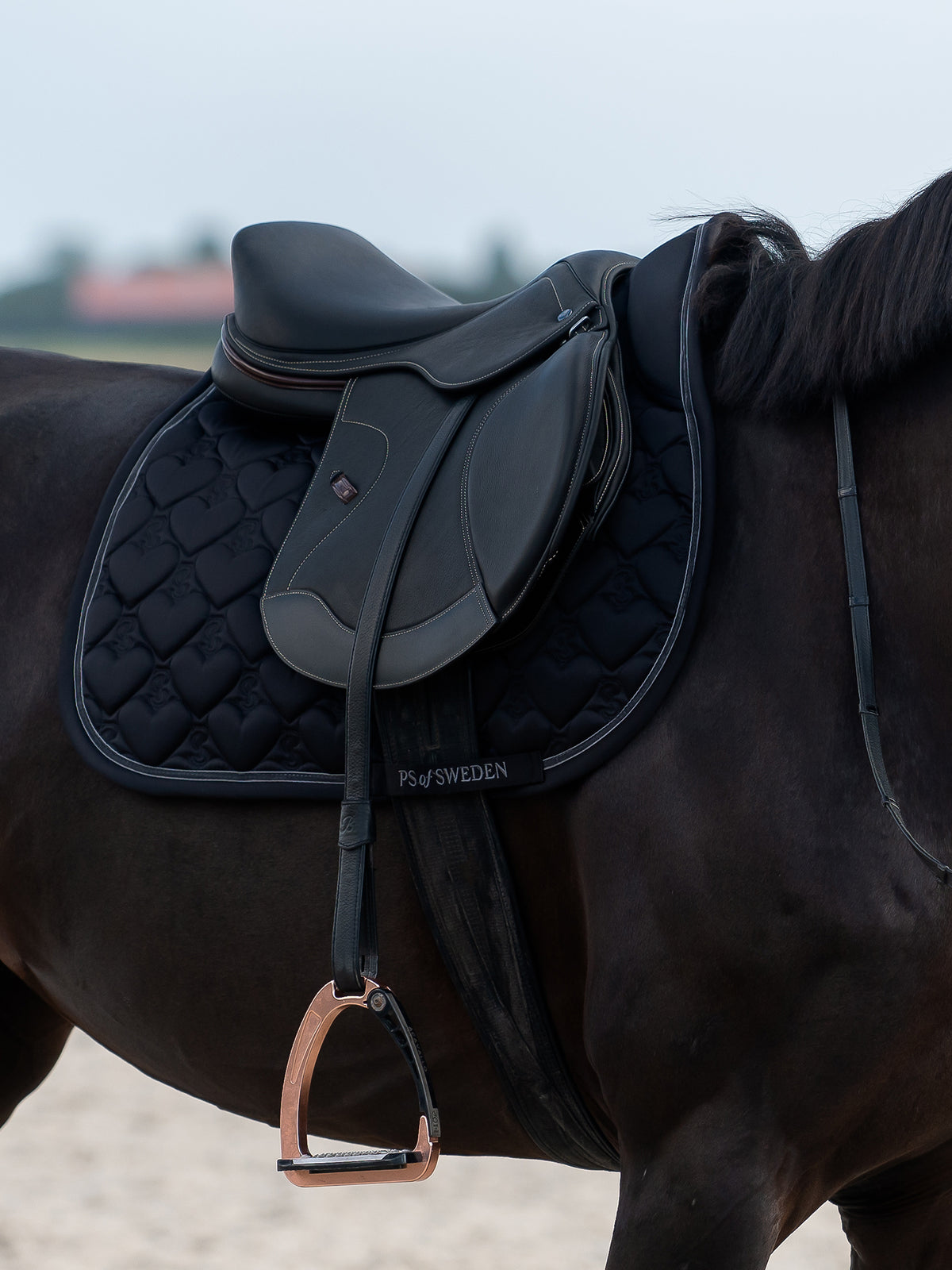 Saddle Pad Heart Jump Black