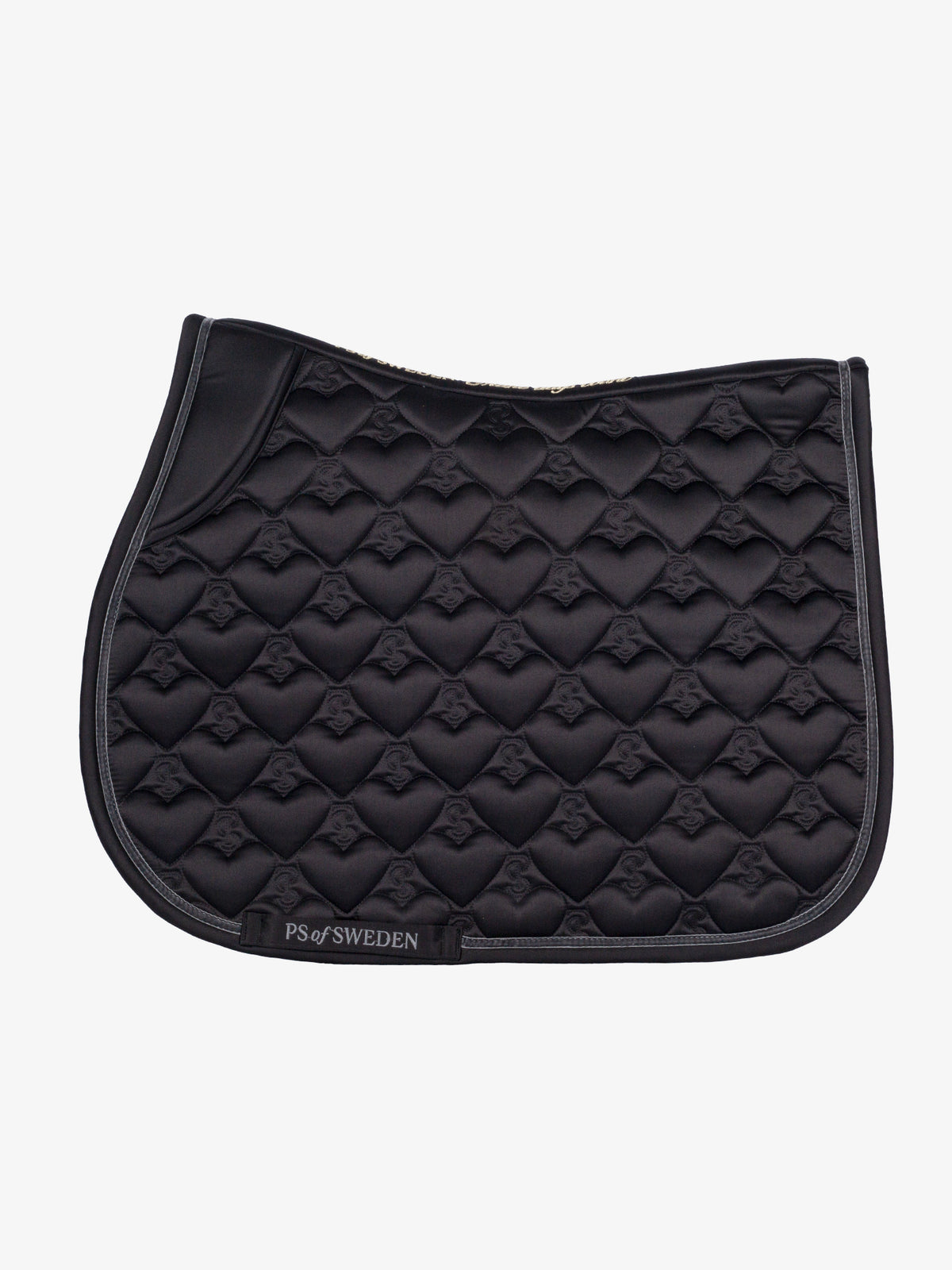 Saddle Pad Heart Jump Black