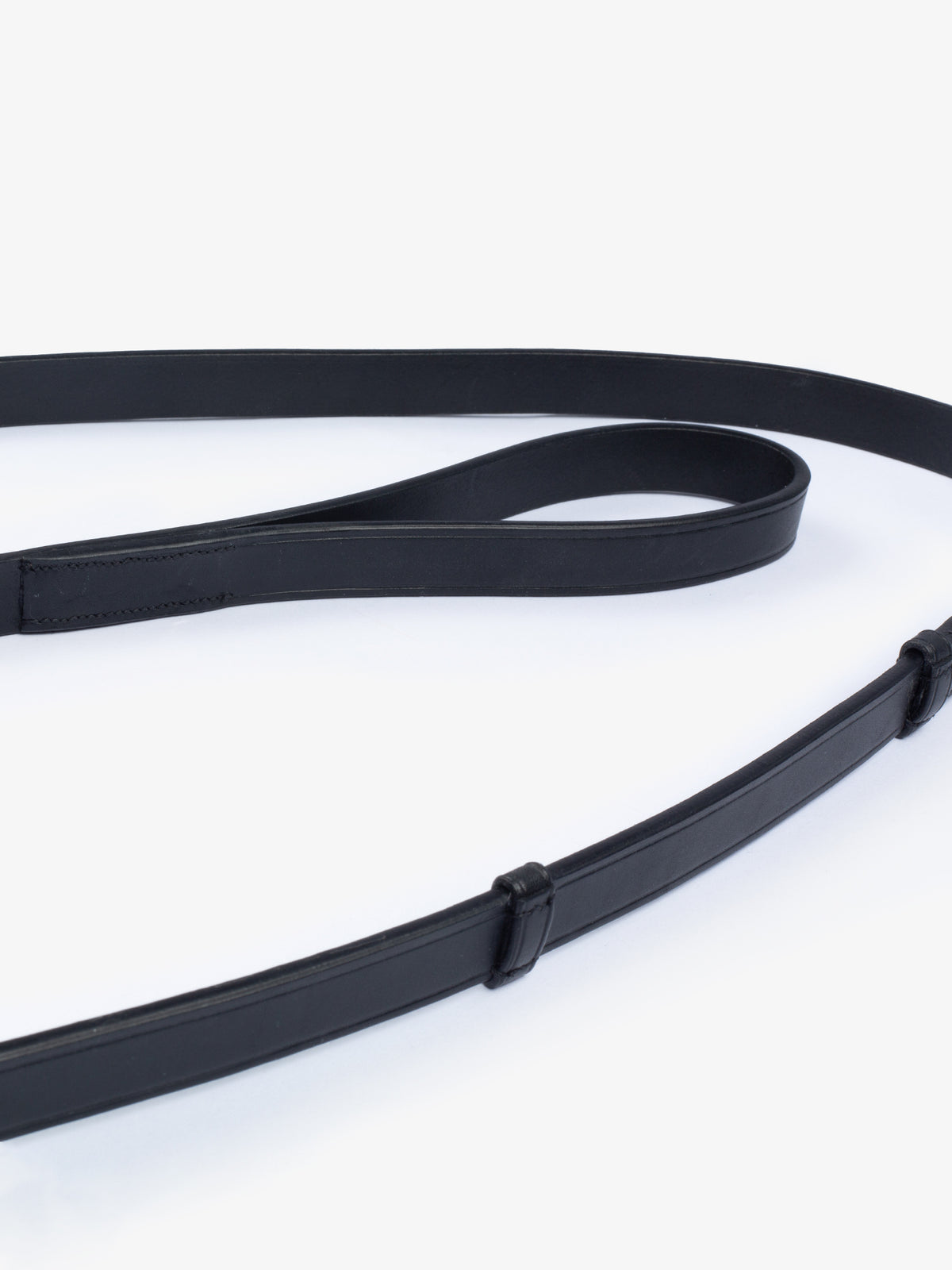 Chain Lead Rope - Black Leather