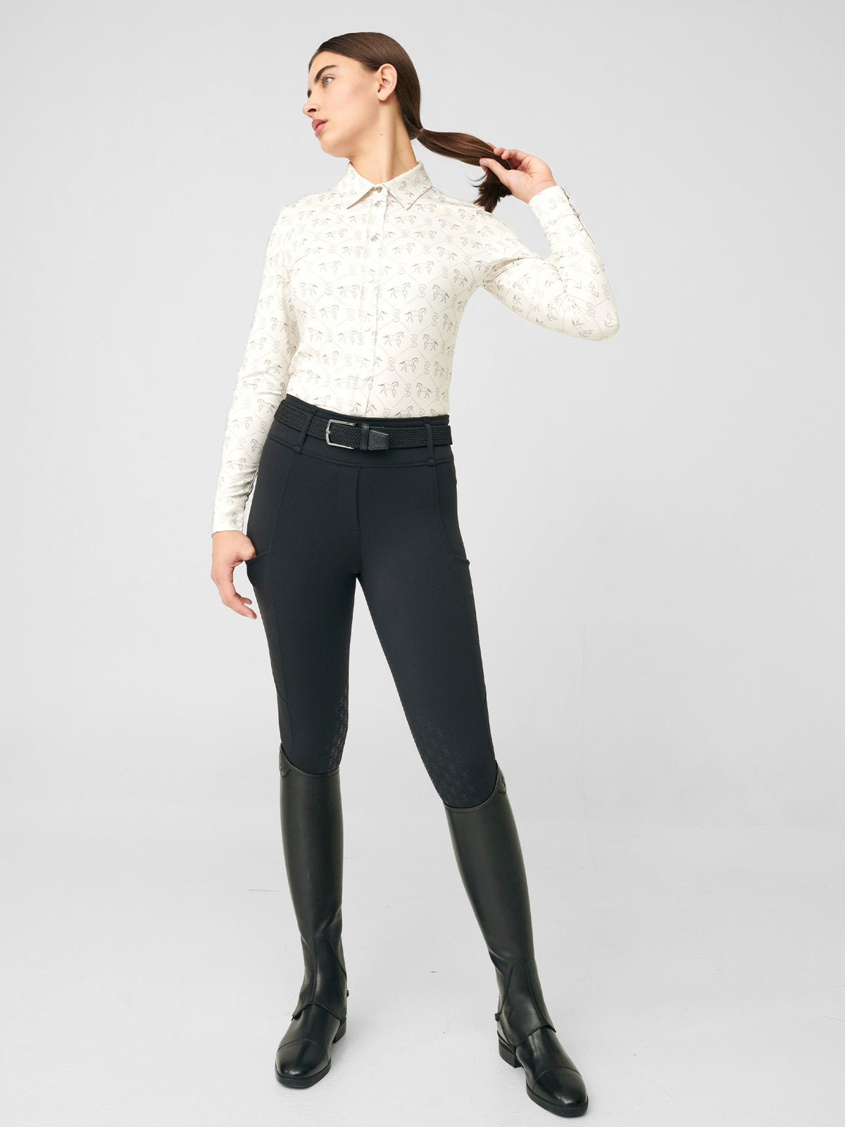 Katja Compression Knee-Patch Riding Tights