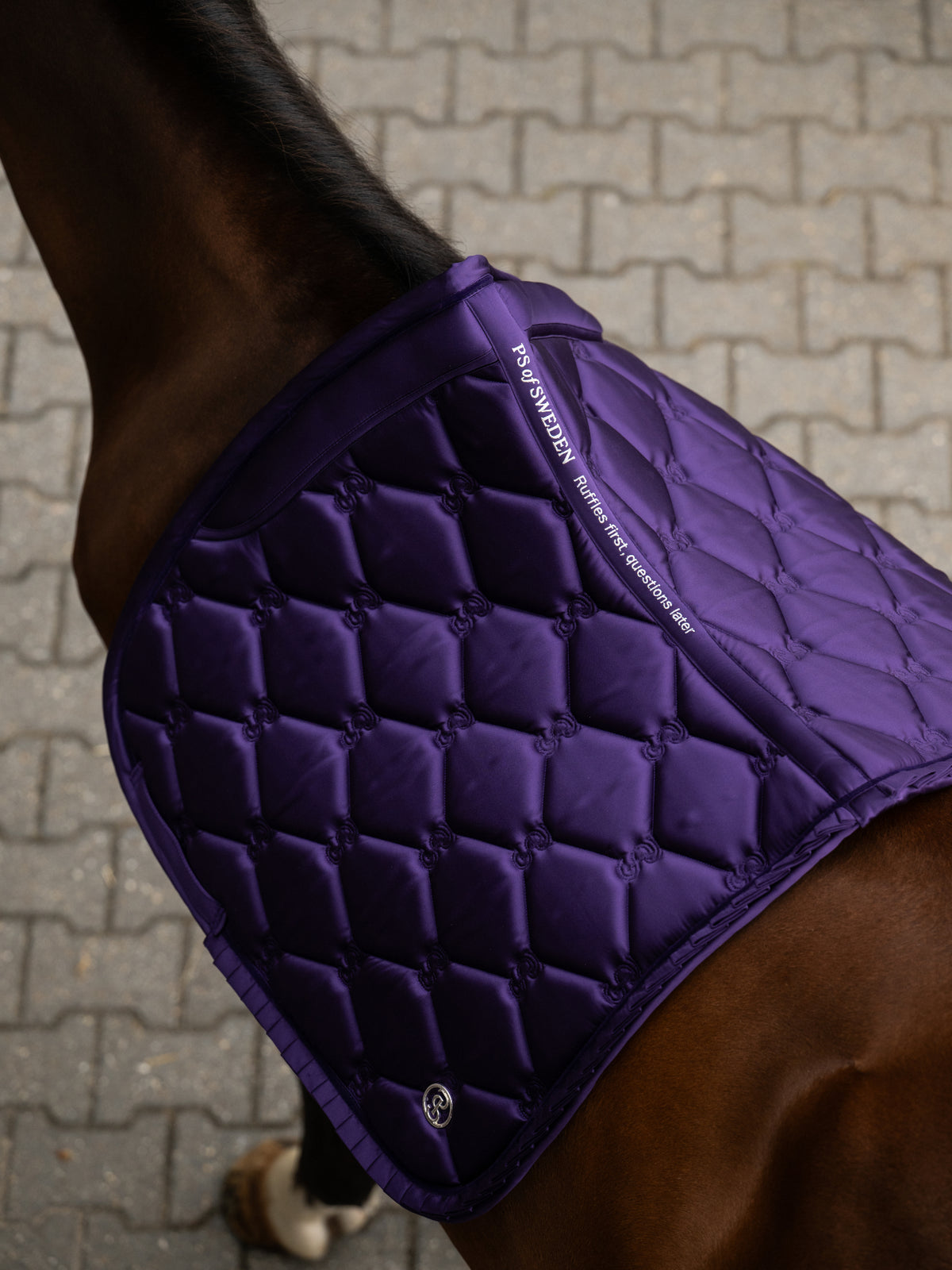 Saddle Pad Dressage Ruffle  - Eclipse Purple