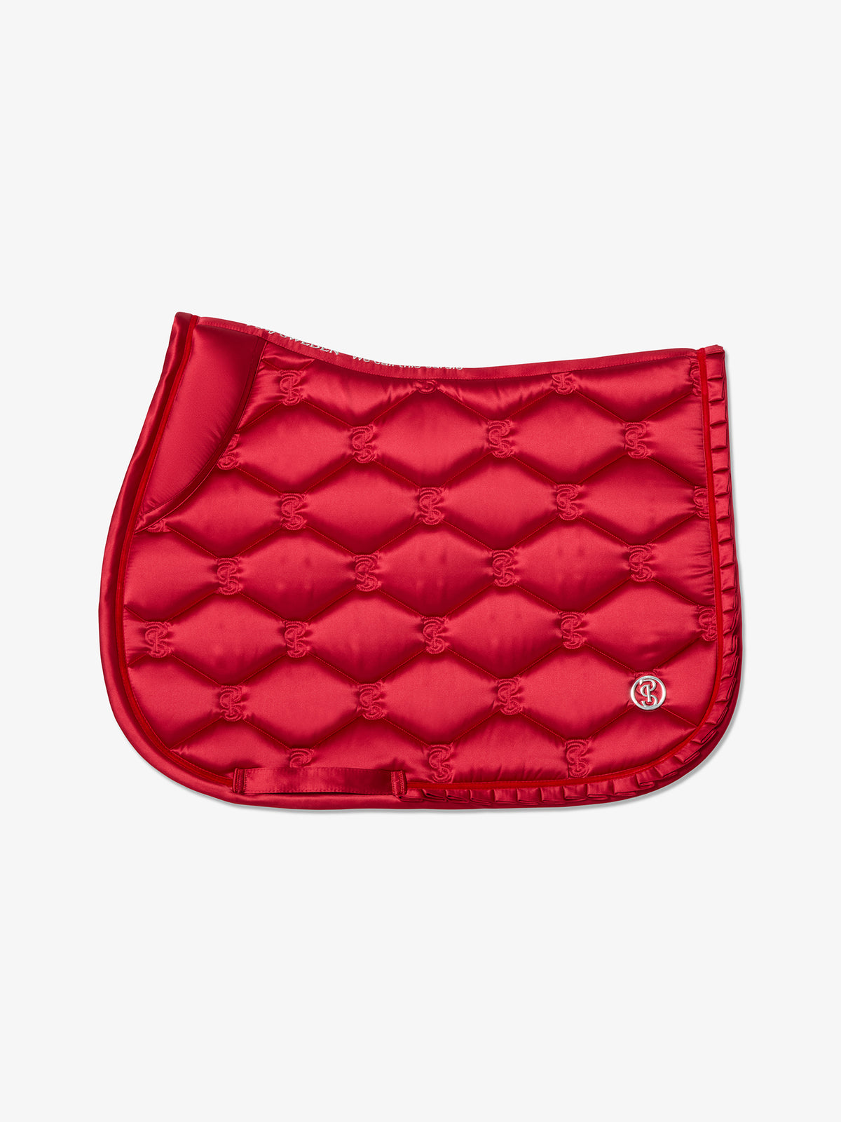 Saddle Pad Jump Ruffle - Cranberry Red