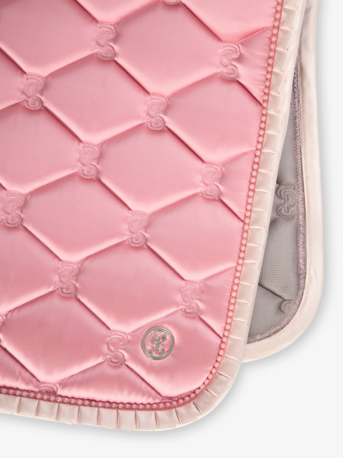 Saddle Pad Dressage Ruffle Pearl - Vintage Pink