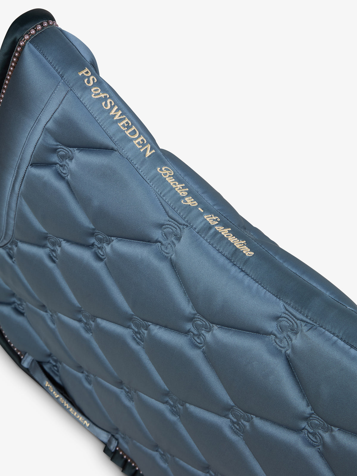 Saddle Pad Dressage Ruffle Pearl - Shadow Blue