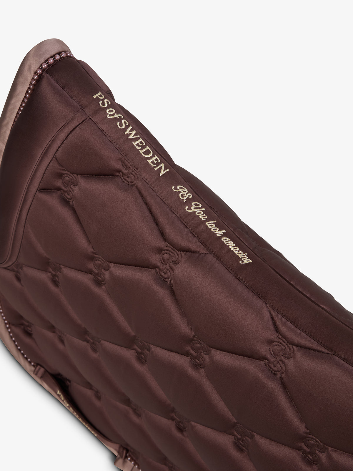 Saddle Pad Dressage Ruffle Pearl - Earth Brown
