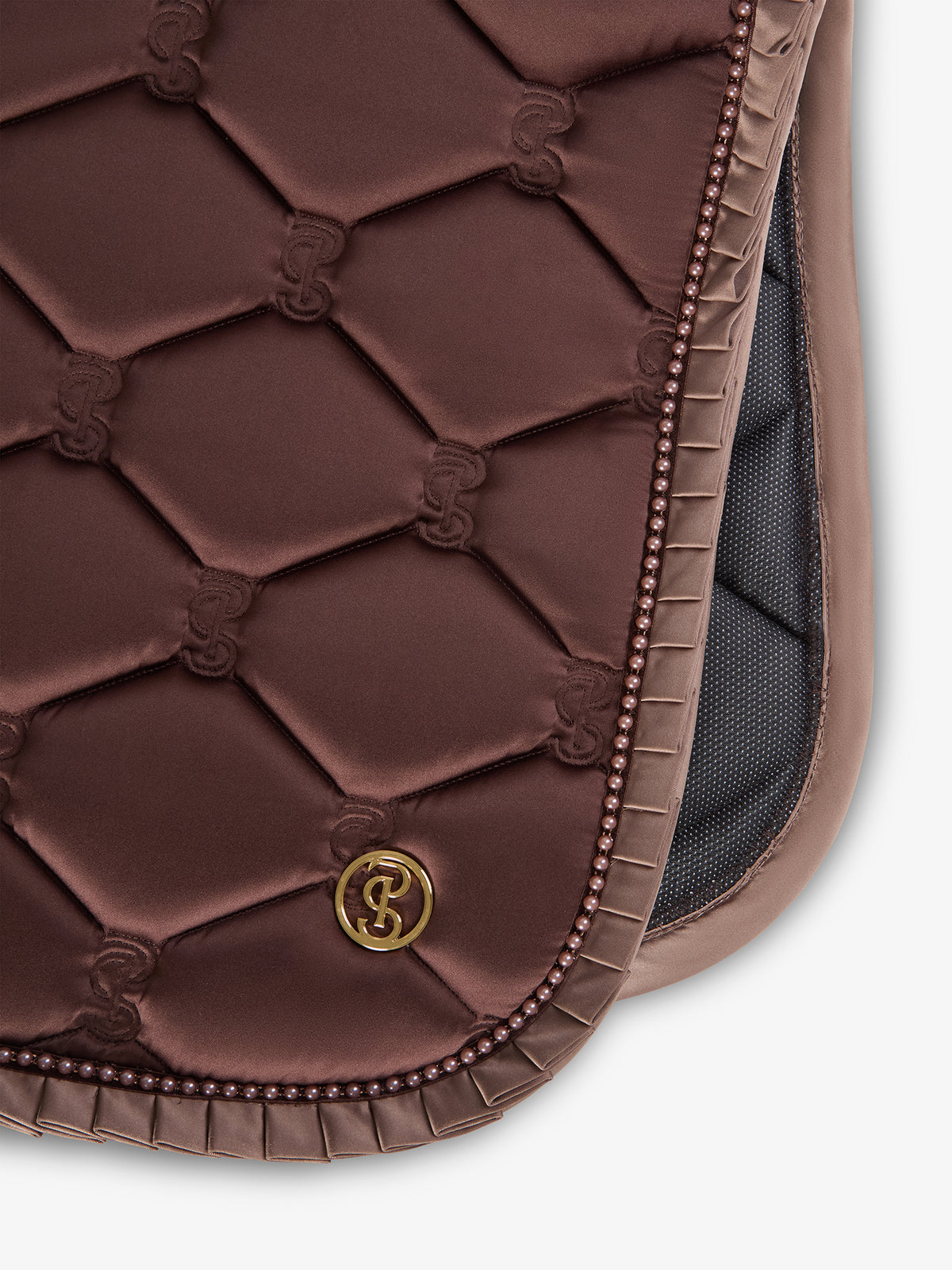 Saddle Pad Jump Ruffle Pearl - Earth Brown