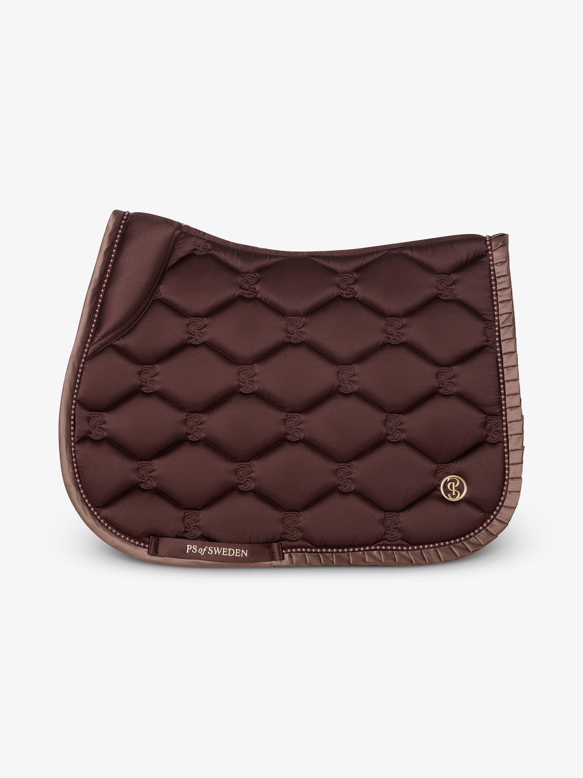 Saddle Pad Jump Ruffle Pearl - Earth Brown