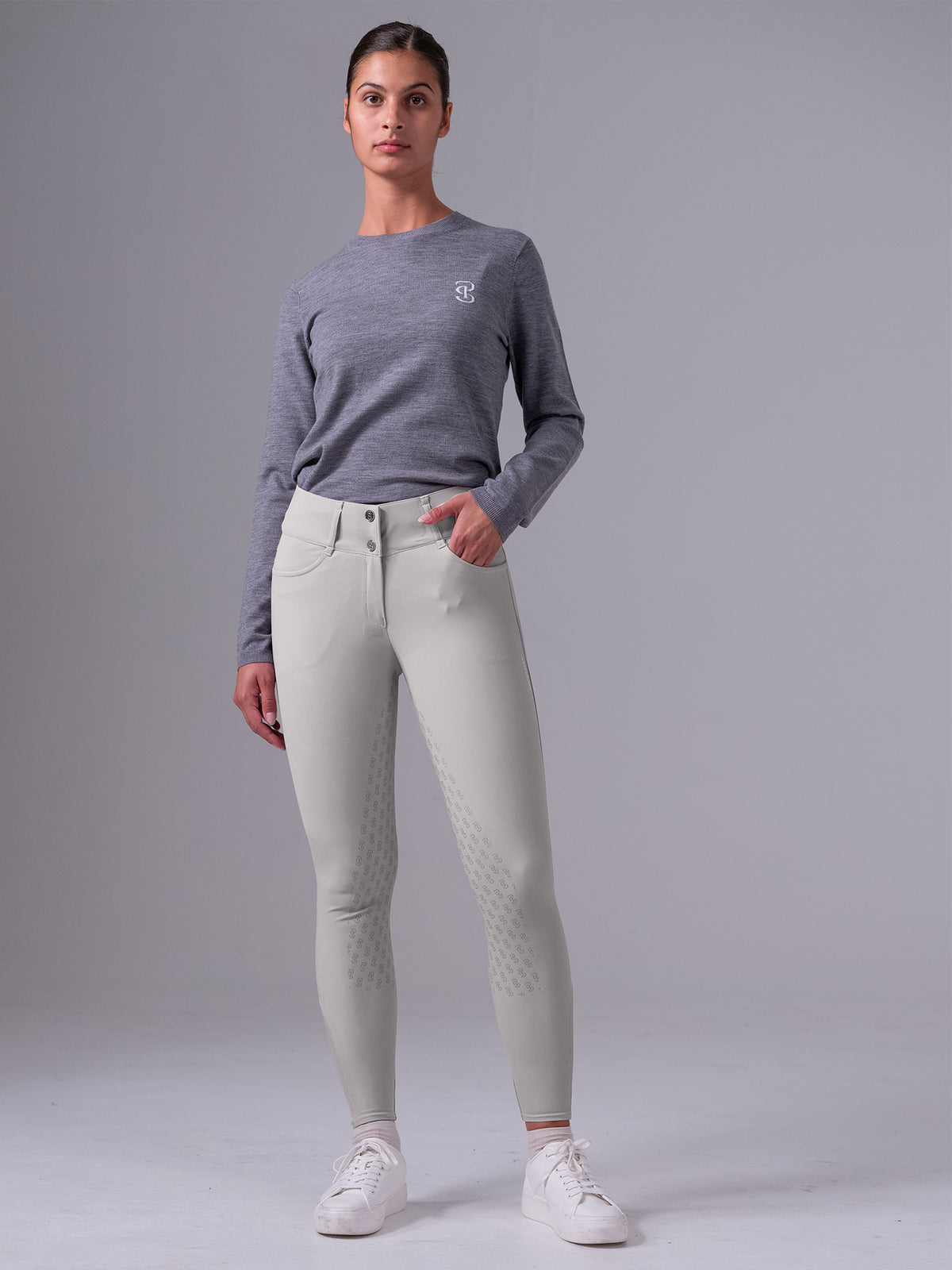 PS Logo Knit Sweater Mid Grey Melange