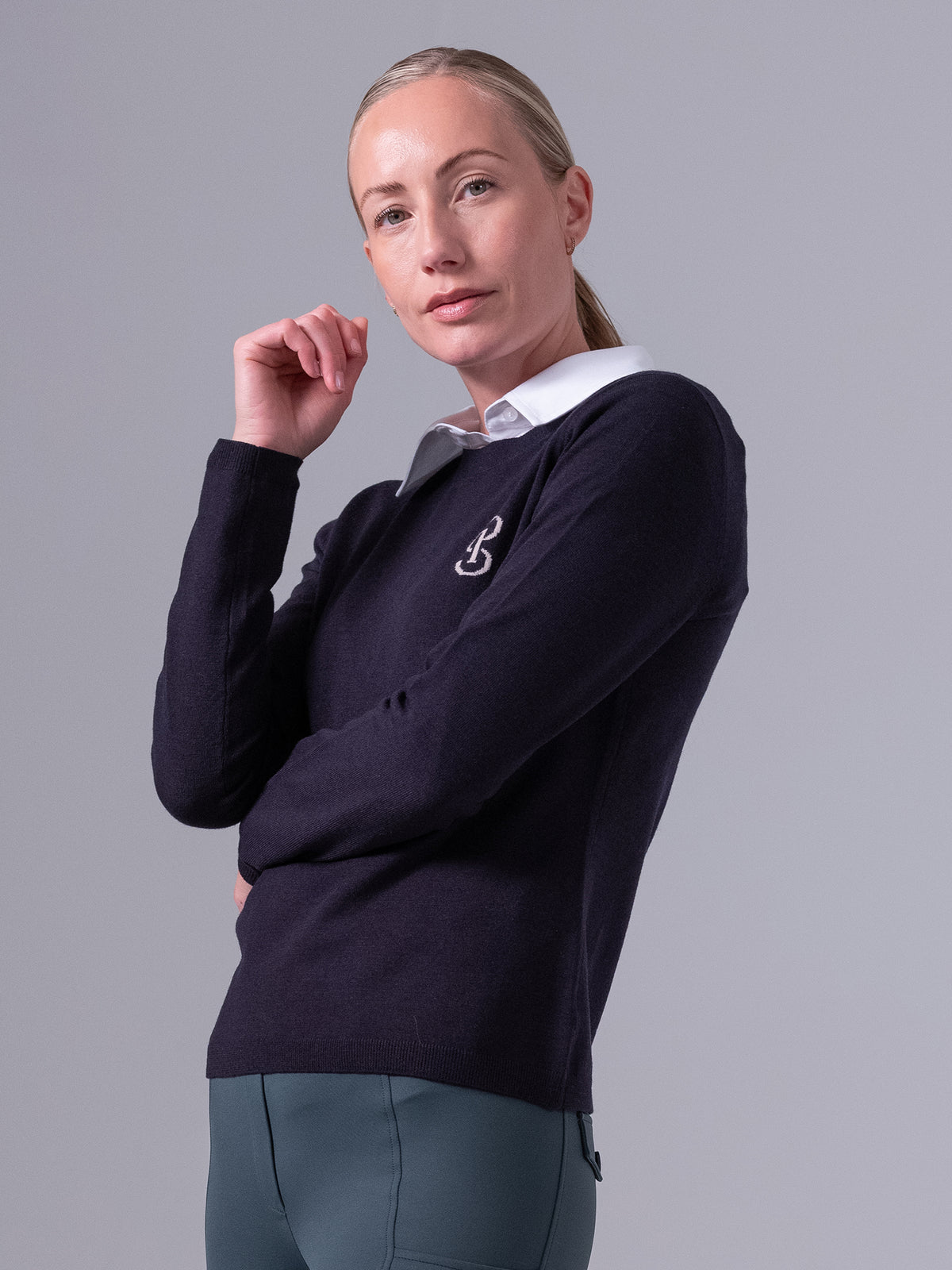 PS Logo Knit Sweater Navy