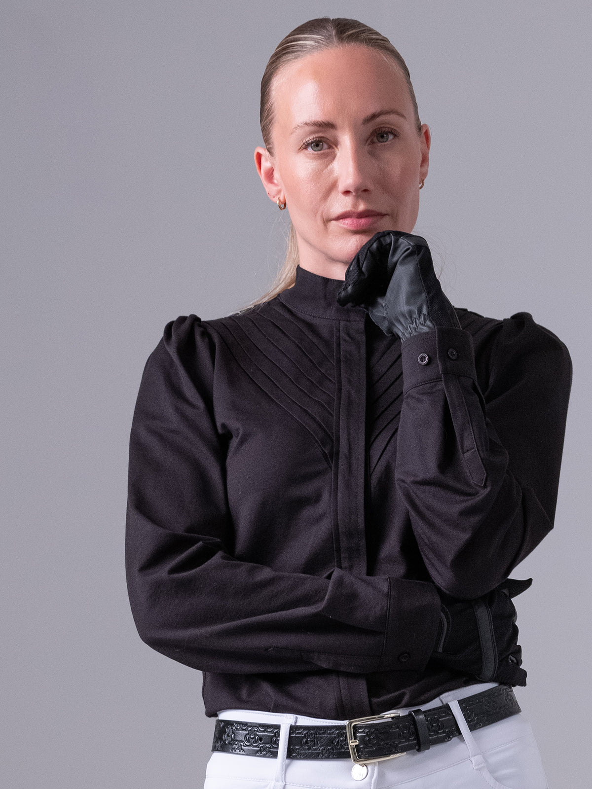Tindra Tuxedo Shirt - Black