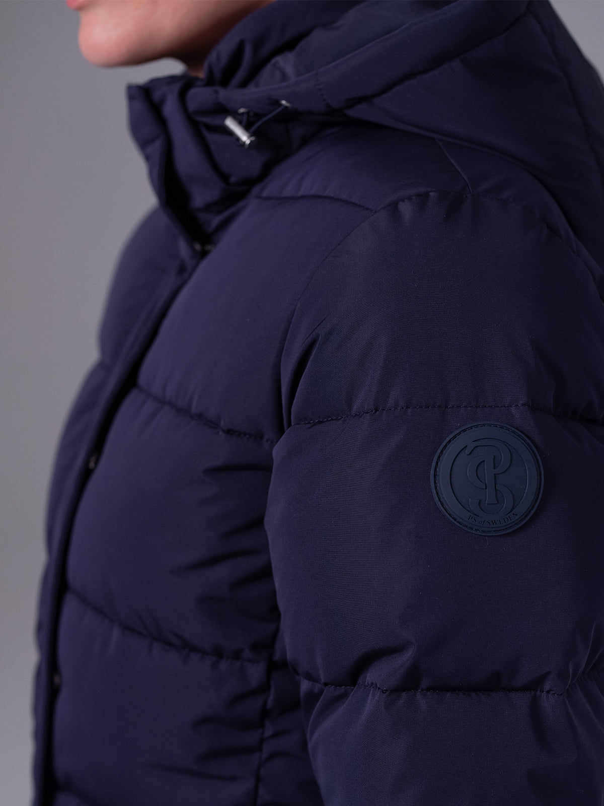 Diane Detachable Puffer Coat - Navy