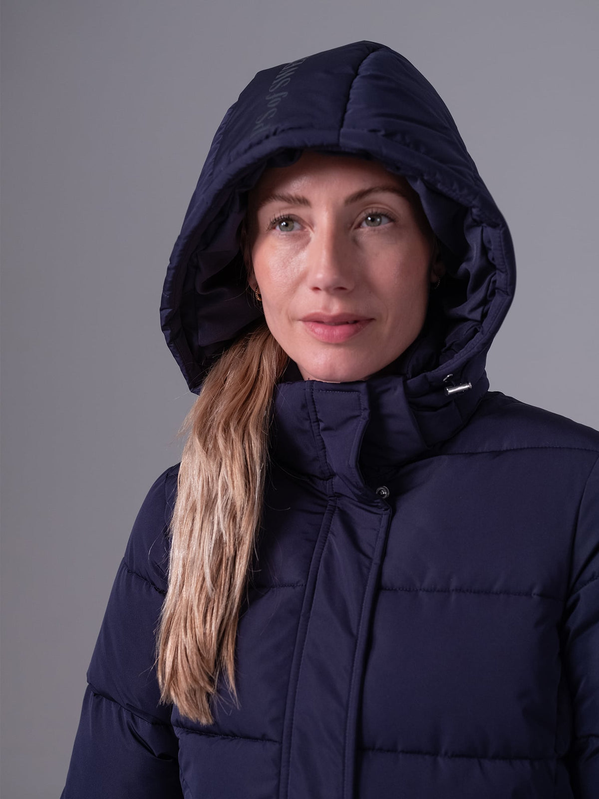 Diane Detachable Puffer Coat - Navy