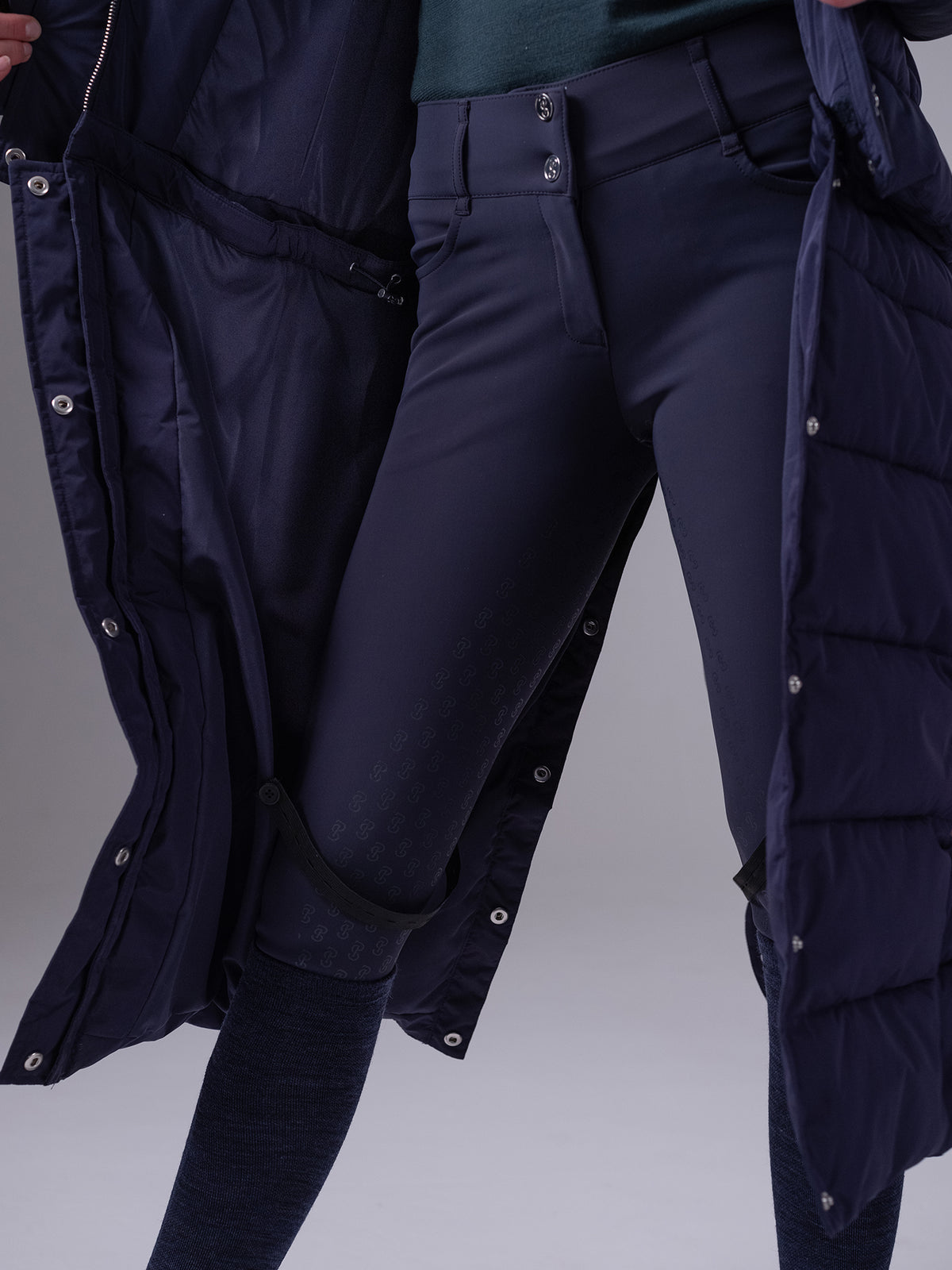 Diane Detachable Puffer Coat - Navy